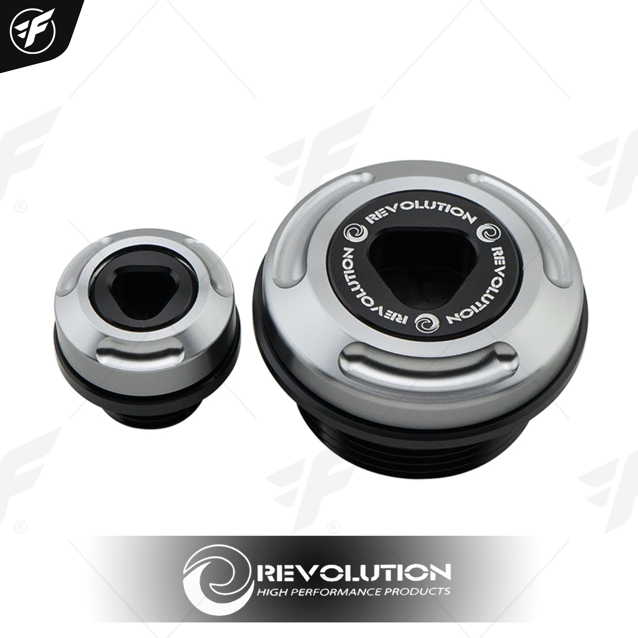 น็อตปิดจานไฟใหญ่-เล็ก REVOLUTION V2 MONKEY-125/GROM-125/CB,CBR-150,300R เทา