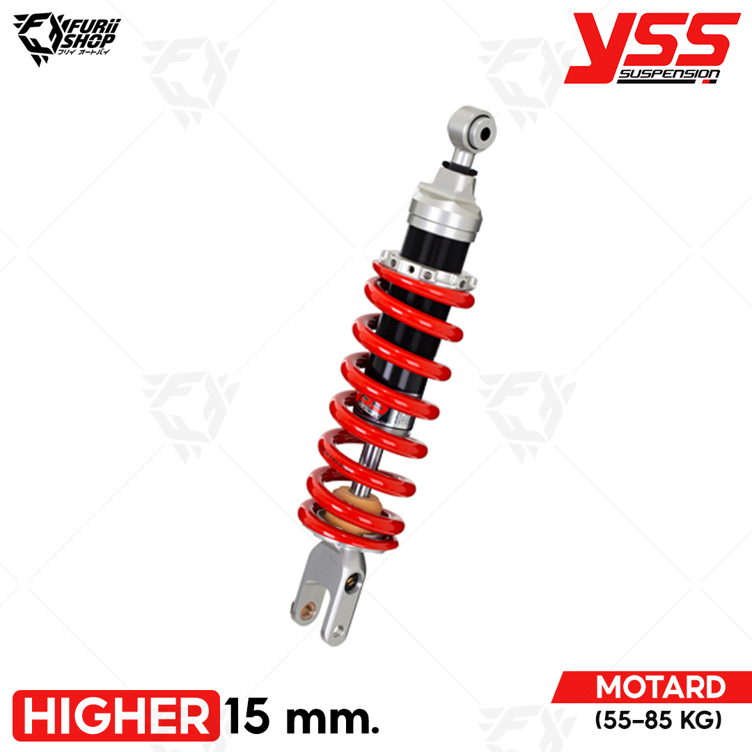 โช๊คหลังแต่ง YSS TOP LINE ENDURO HIGHER 15 mm (55-85 Kg.) (MZ456-395TR-20-85) : for Honda CRF 250 L (ENDURO) '17-'18