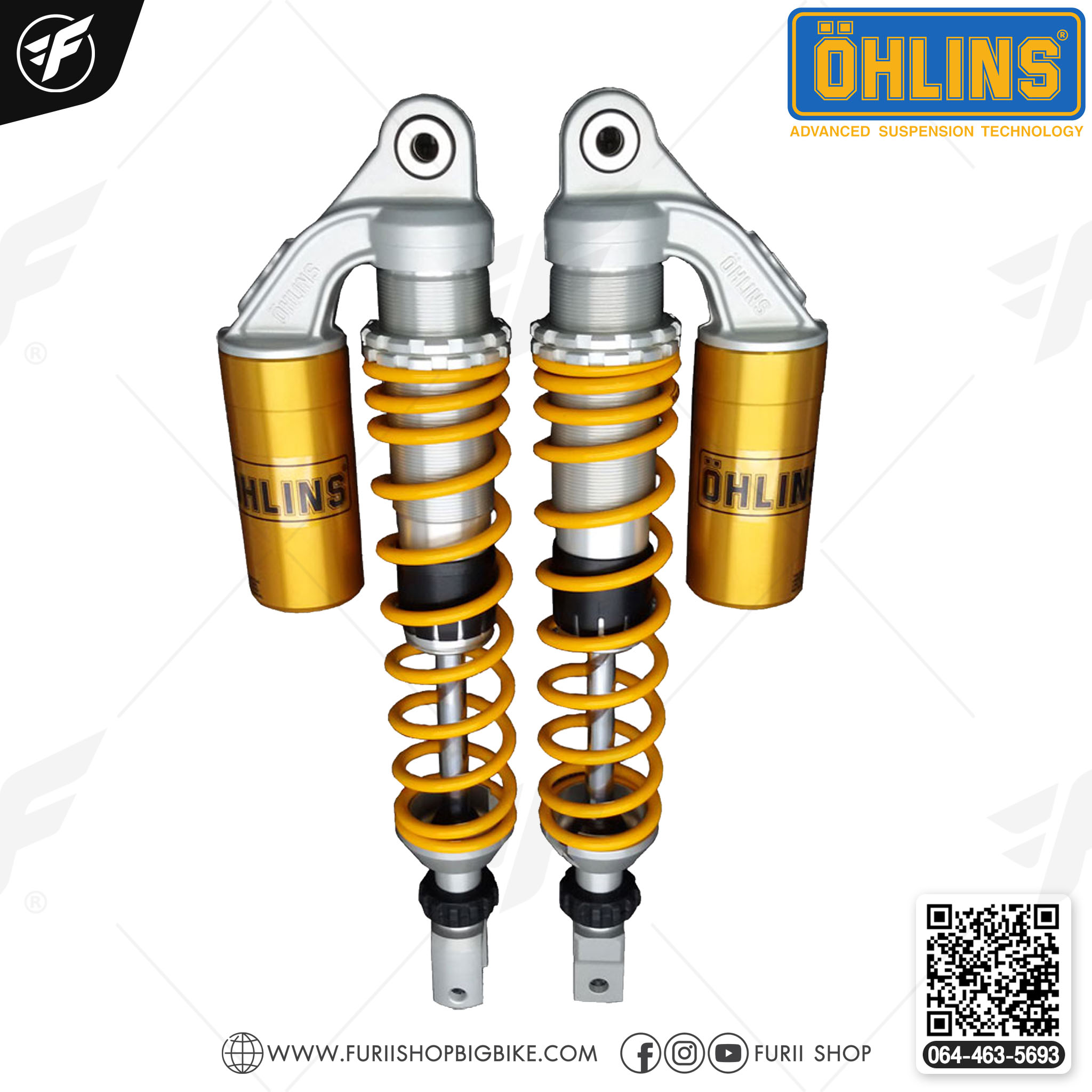 โช๊คหลังแต่ง OHLINS HO 430 For Honda Forza 300 2013-2017