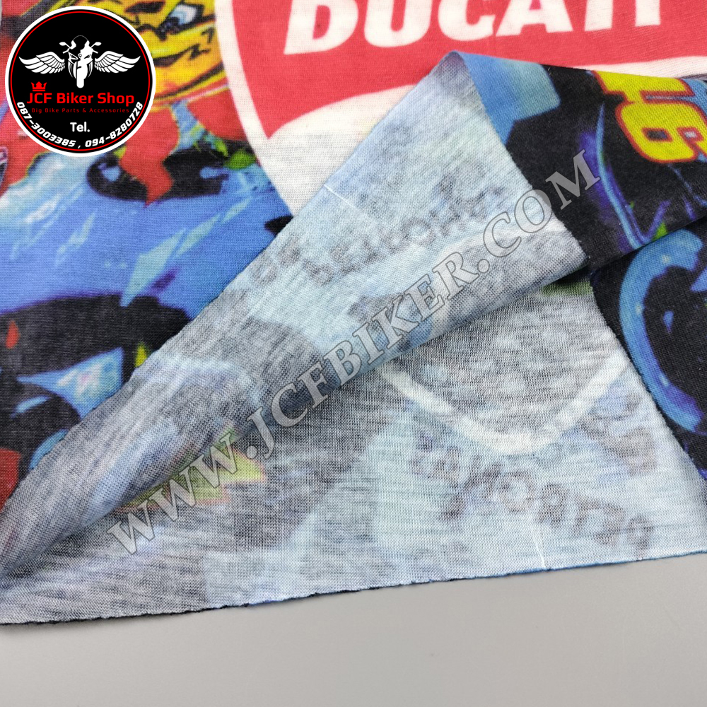 ผ้าบัฟ Ducati สีน้ำเงินลาย 46