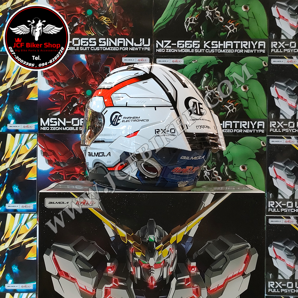 หมวกกันน็อคเต็มใบ Bilmola Mobile Suit Gundam Unicorn Gundam 45th : Gundam Unicorn RX-0