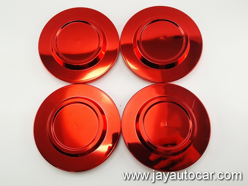 ฝาล้อรถยนต์ ฝาล้อแม็กซ์ ฝาแม็กแต่ง ขนาด 105 มิล สีแดง สำหรับ ล้อแม็ก กะบะ Toyota Mitsubishi Ford 1ชุด 4ชิ้น 105mm.
