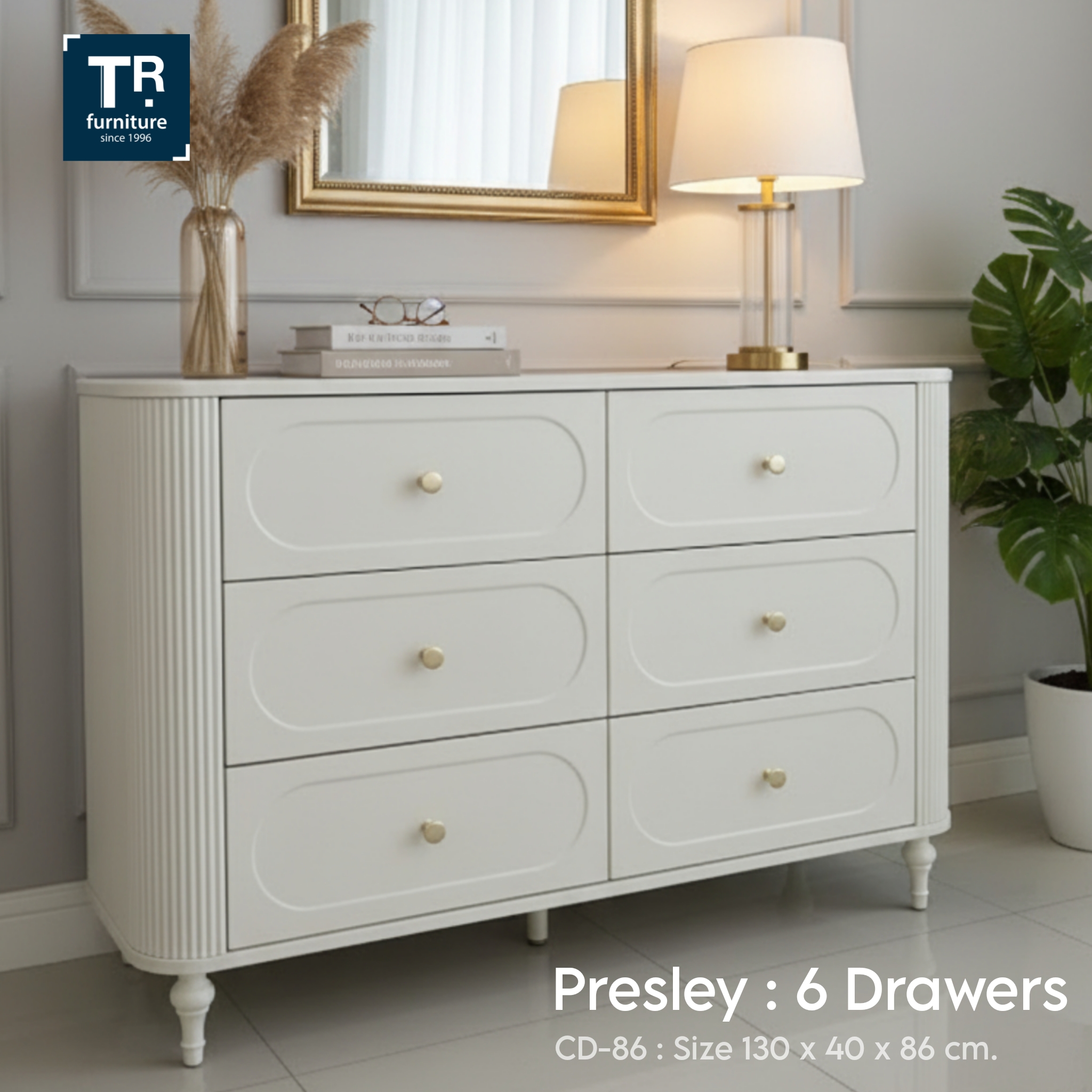 ตู้ลิ้นชัก ตู้คอนโซล รุ่น Presley Drawers 6
