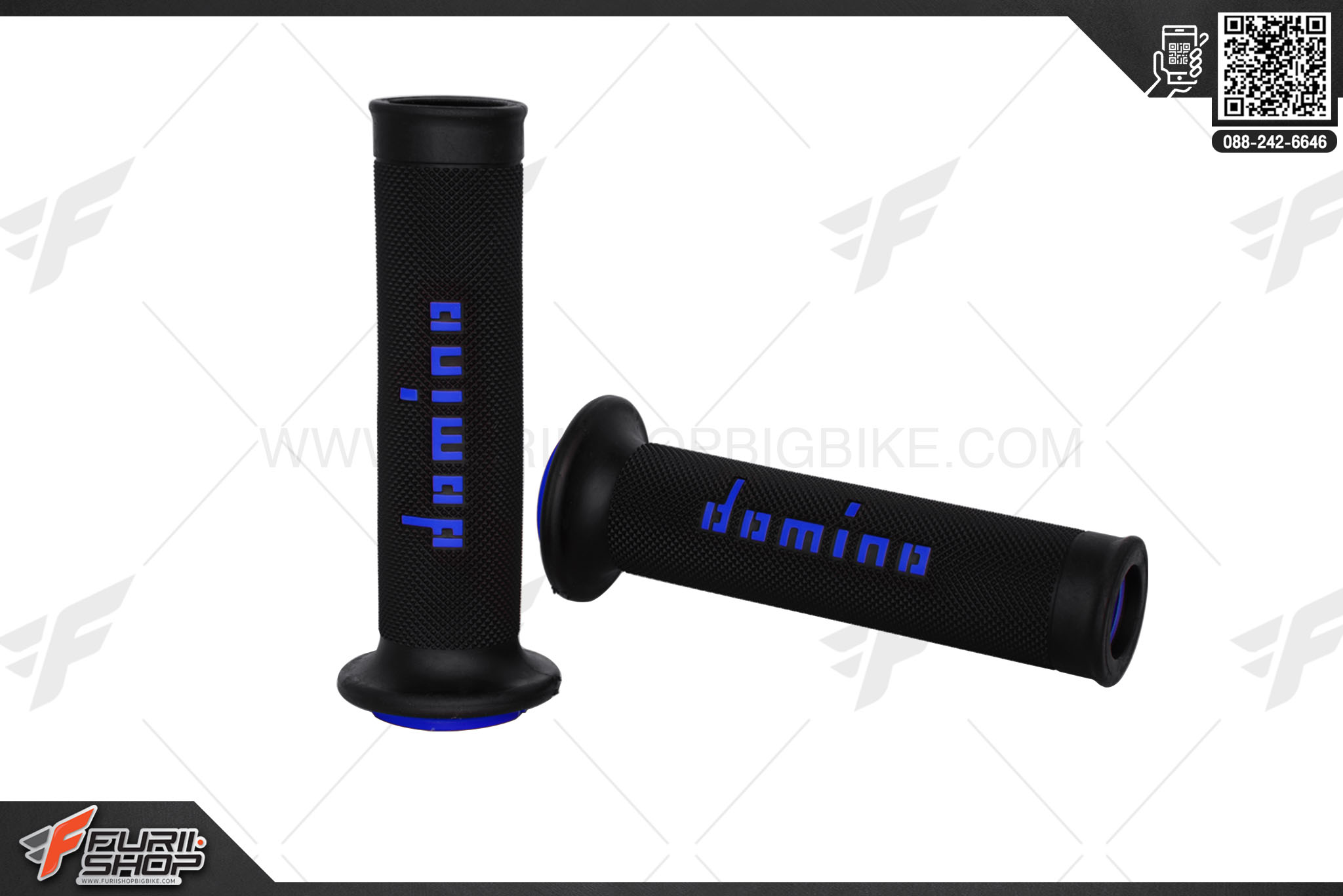 ปลอกแฮนด์ DOMINO A010 ดำ น้ำเงิน