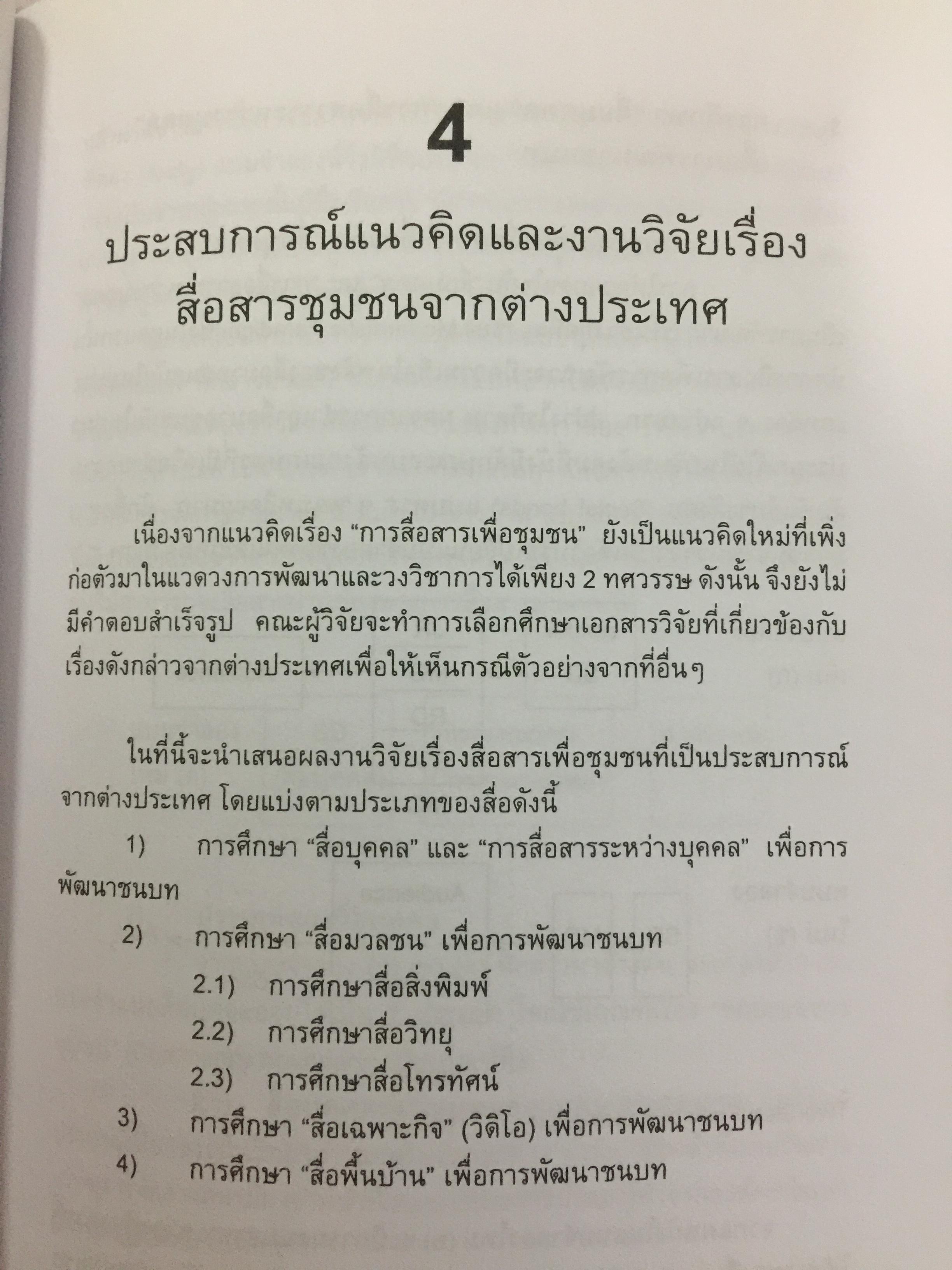 สื่อเพื่อชุมชน. การประมวลองค์ความรู้. ผู้เขียน กาญจนา แก้วเทพ และคณะ 700 กรัม