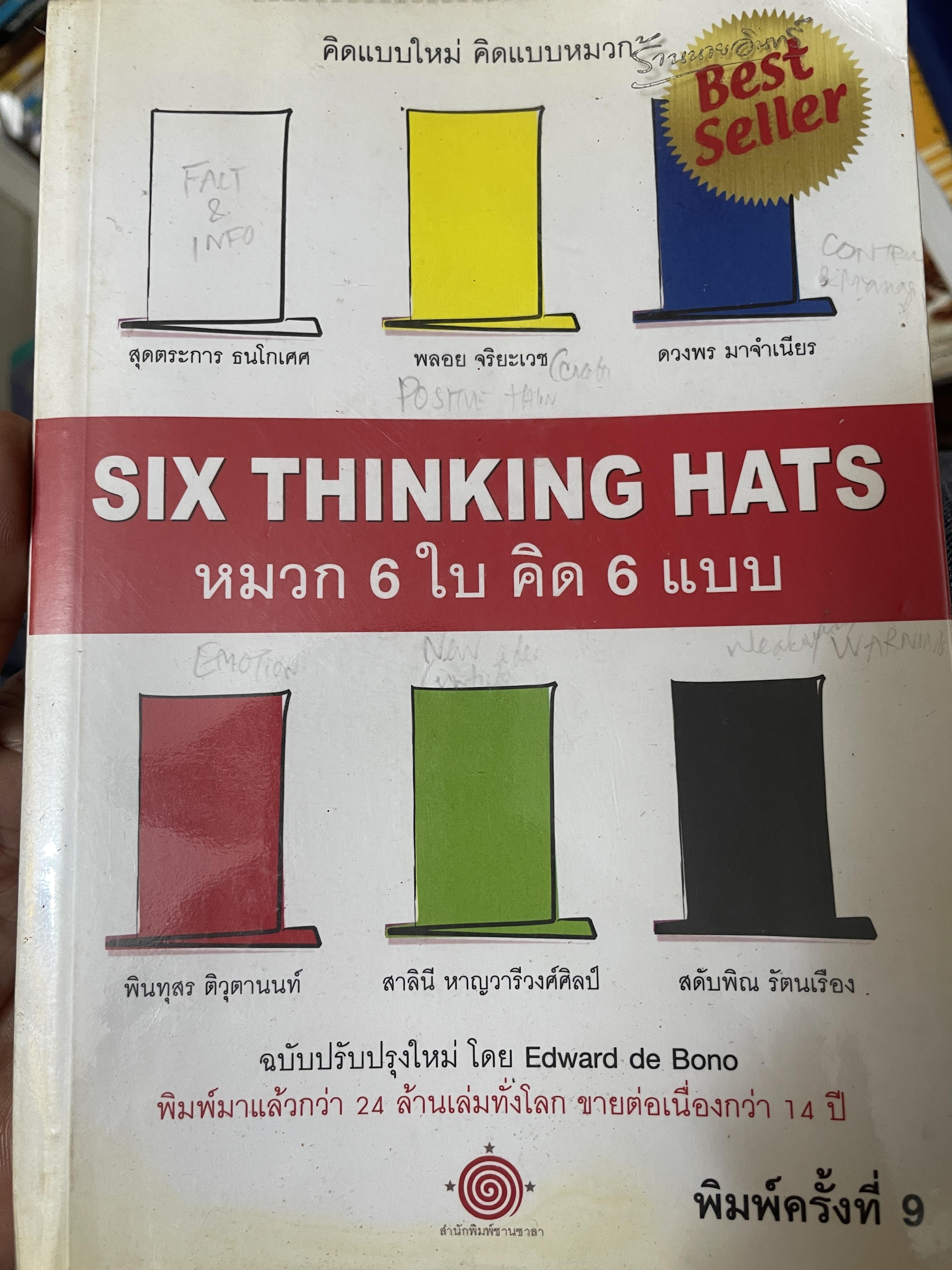 หมวก 6 ใบ คิด 6 แบบ SIX THINKING. HATS 800 กรัม