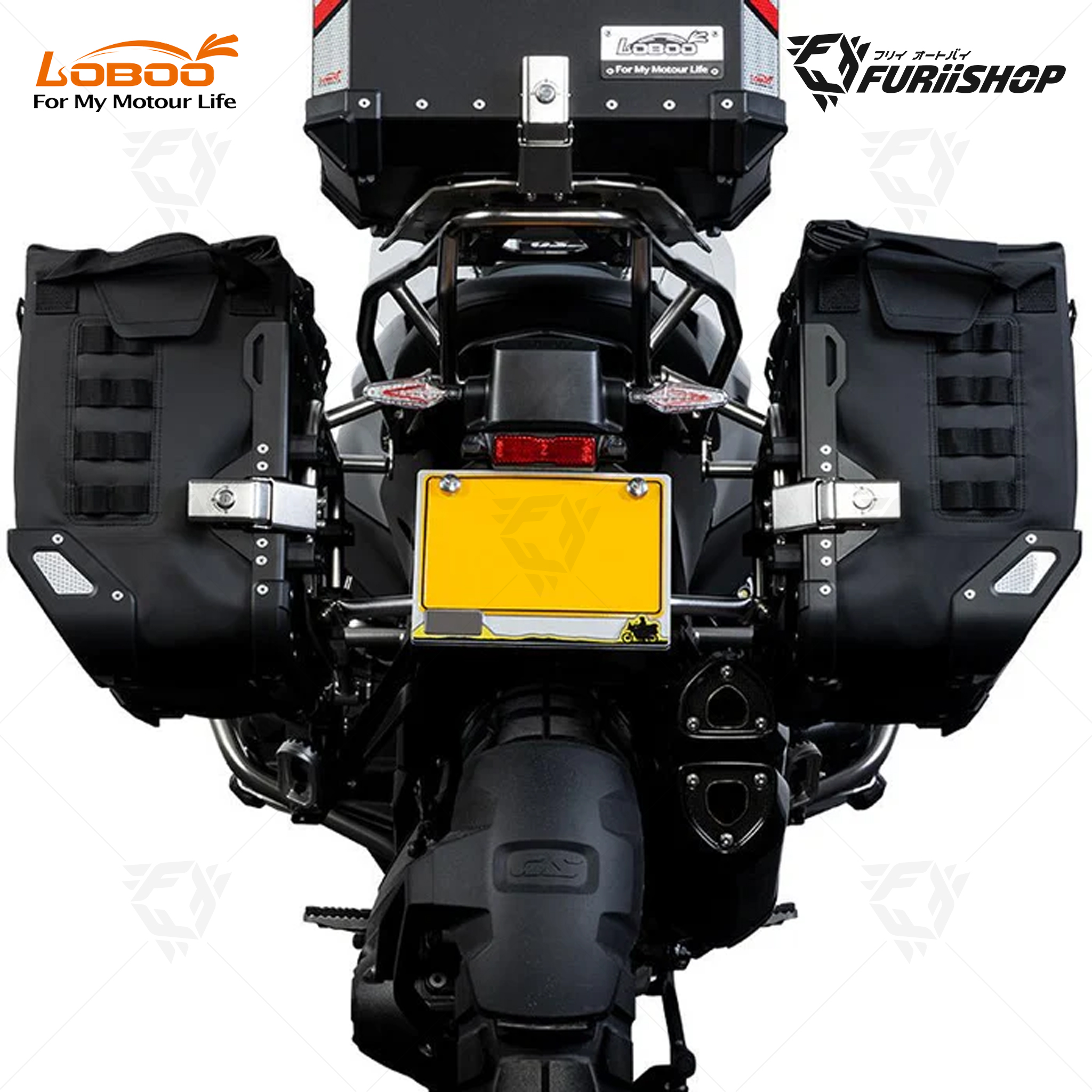 Wanderer Side Bag BCB40T-40T กระเป๋าติดแรคข้าง ขนาด 40+40 ลิตร สีดำ