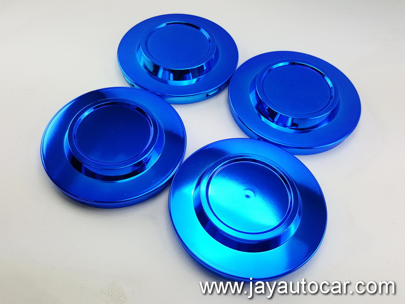 ฝาล้อรถยนต์ ฝาล้อแม็กซ์ ฝาแม็กแต่ง ขนาด 105 มิล สีฟ้า สำหรับ ล้อแม็ก กะบะ Toyota Mitsubishi Ford 1ชุด 4ชิ้น 105mm.
