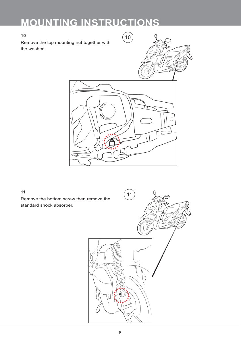 โช๊คหลังแต่ง Ohlins HO545 For Honda Click 125i ปี 2015-2017