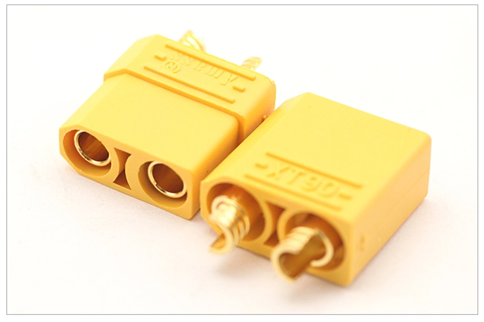 คอนเนกเตอร์ XT90 1 คู่ แบบมีฝาปิด ( connector terminalXT90 ,90A Male & Female Bullet Connectors Plug ,ขั้วต่อแบตเตอรี่ )