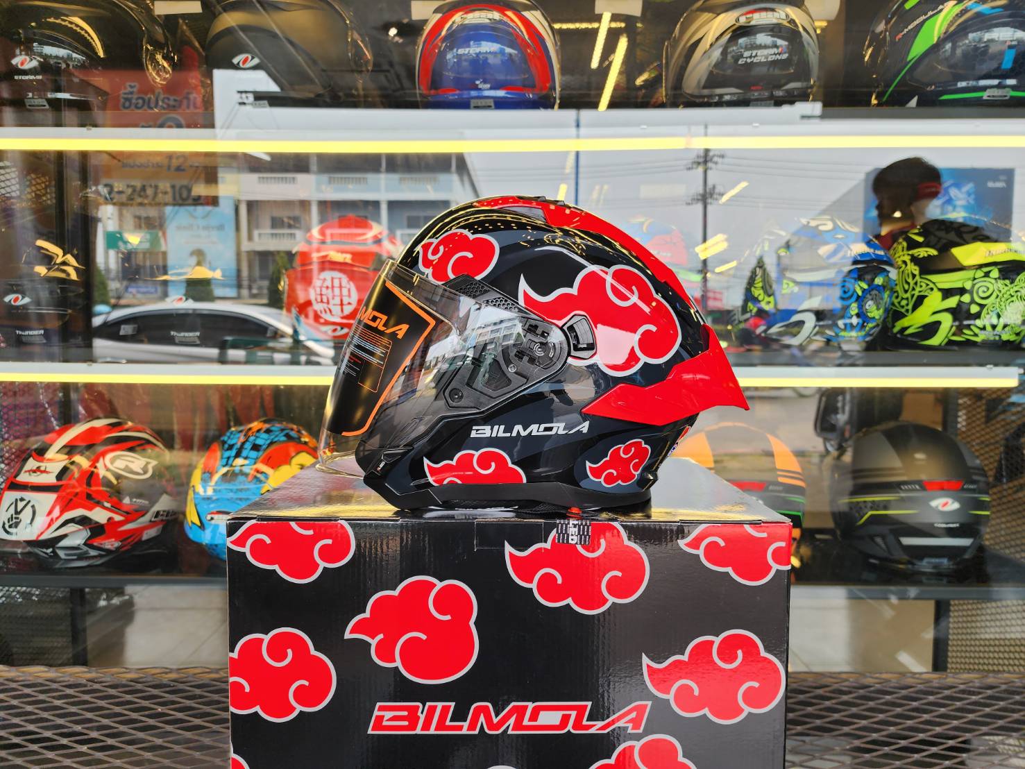 หมวกกันน็อคครึ่งใบ BILMOLA NARUTO | AD JET | AKATSUKI [LIMITED EDITION]