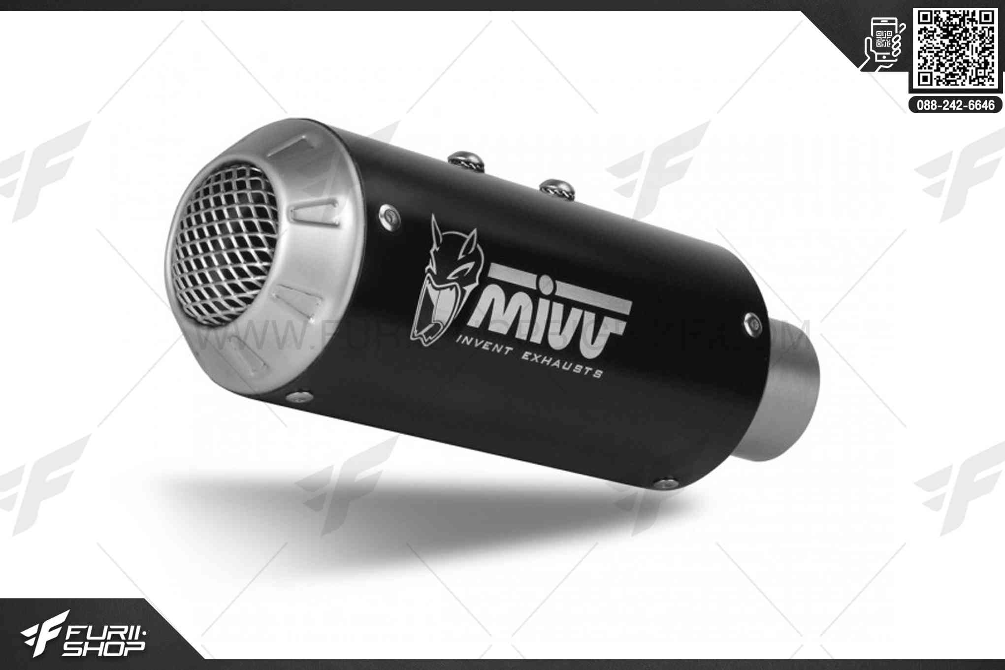 ท่อมอเตอร์ไซค์ MIVV FOR YAMAHA MT-10 M3 STEEL BLACK ท่อแต่ง ท่อสูตร ท่อบิ๊กไบค์ ท่อBigbike ท่อไอเสีย