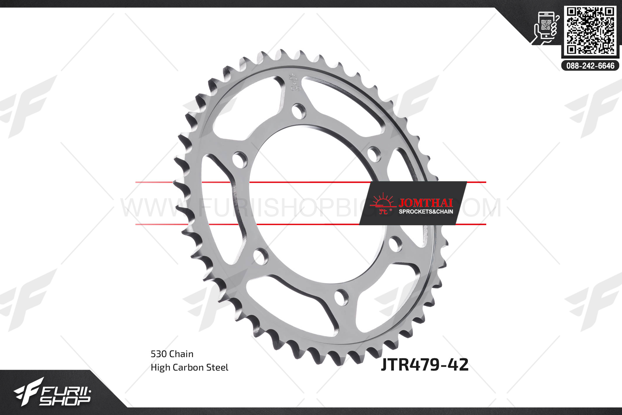 สเตอร์หลัง JOMTHAI (พระอาทิตย์) 42ฟัน รหัส JTR479-42 For GSX-R1000