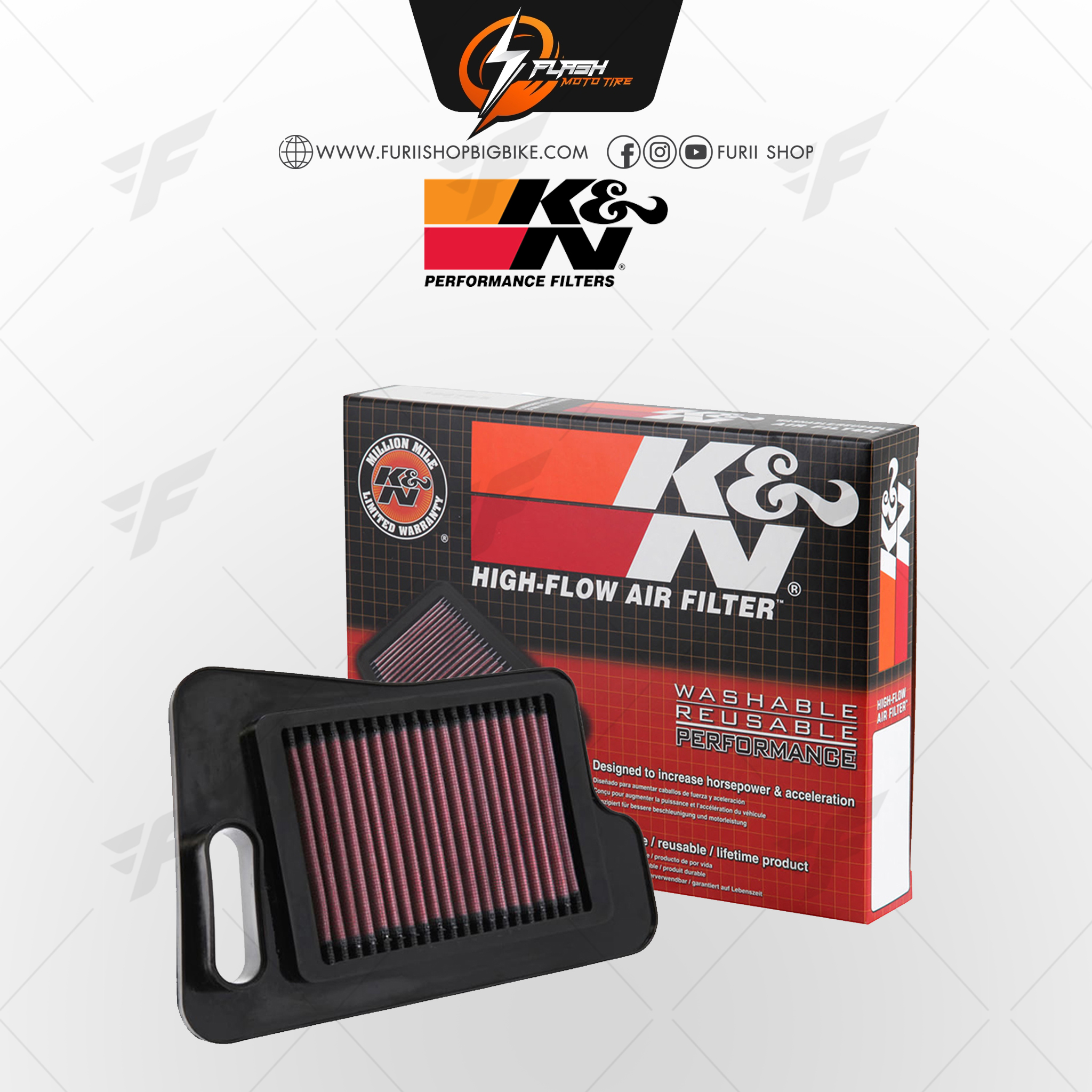 กรองอากาศ K&N สำหรับ SUZUKI