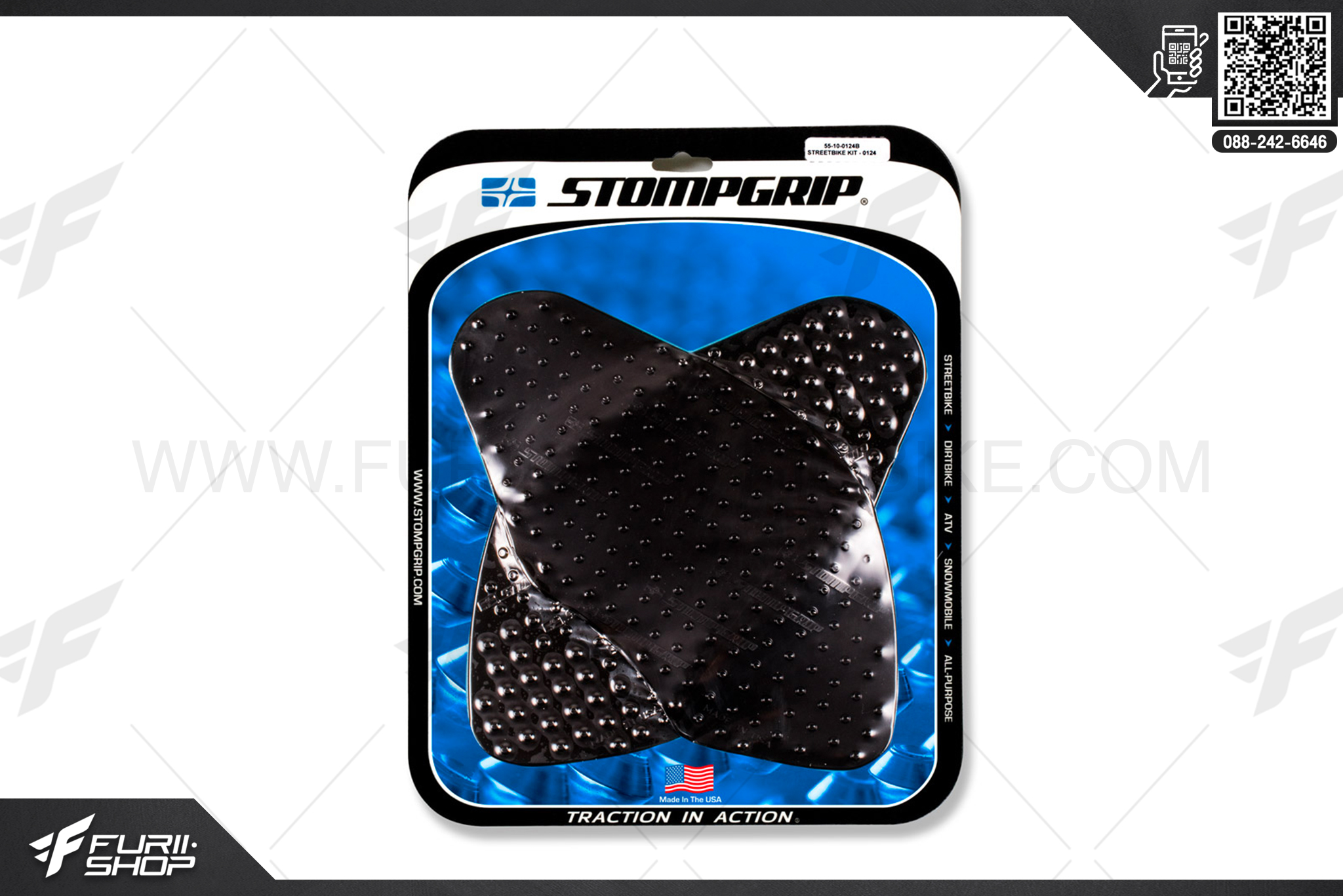 กันรอยข้างถัง STOMPGRIP Ducati Monster797, 821, 1200 Black