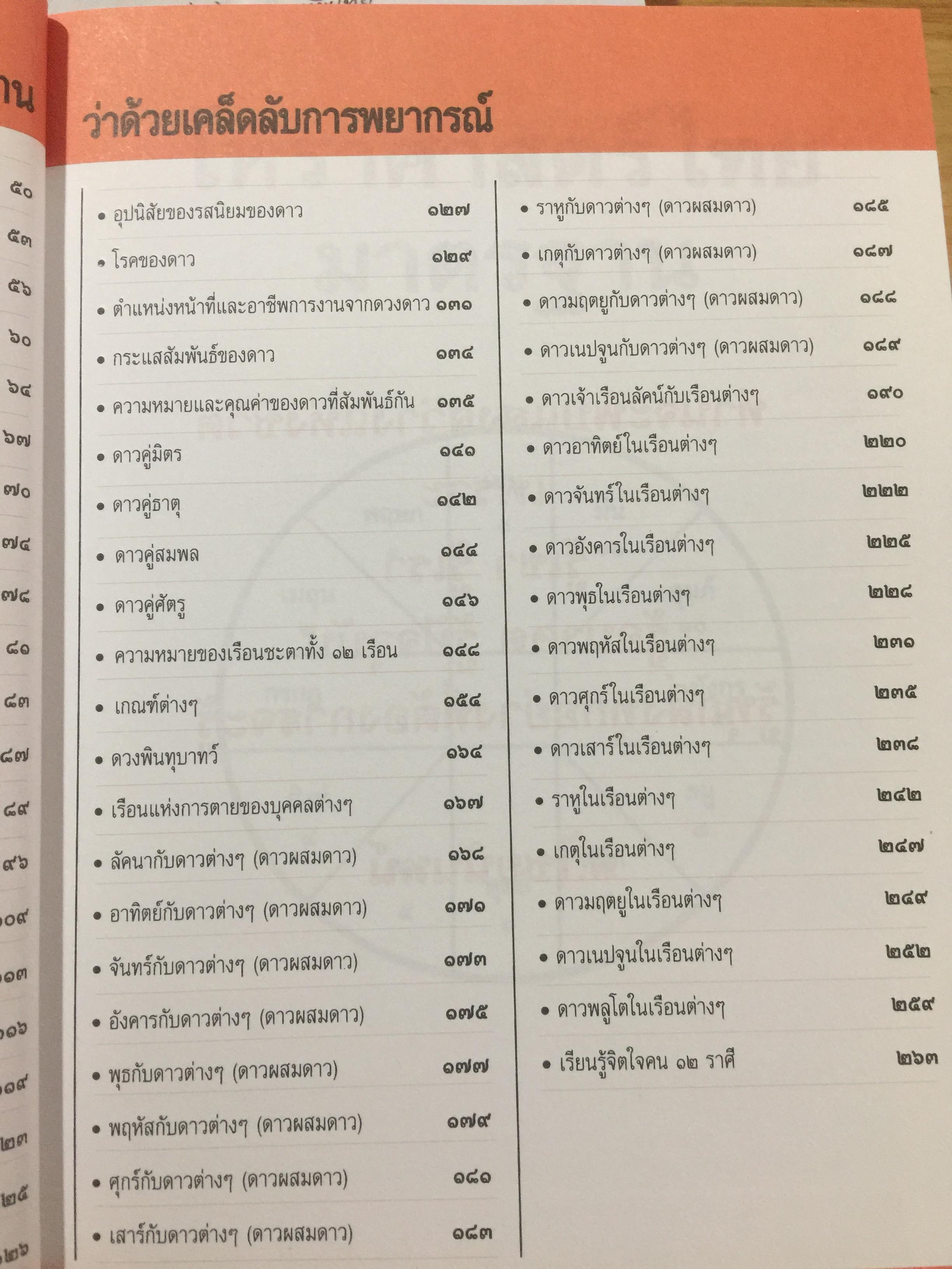 โหราศาสตร์ ไทย. มาตรฐานว่าด้วย เคล็ดลับการพยากรณ์ เรียบเรียงโดย อาจารย์ ส.ไชยนันท์ 3,500 กรัม