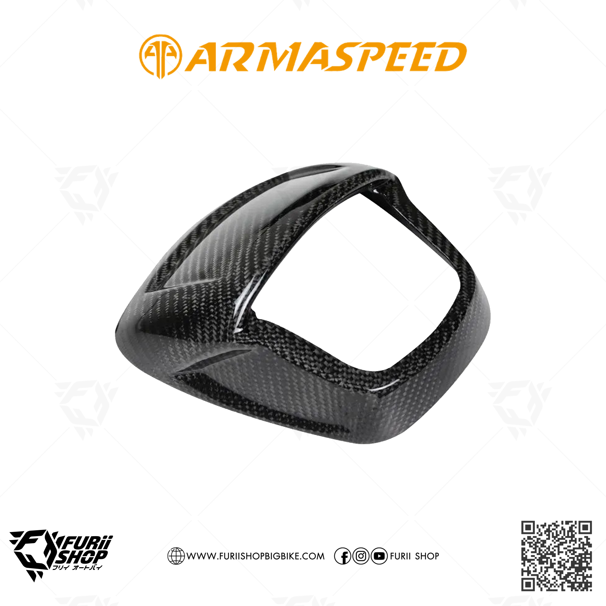 ครอบไฟท้าย Rearlight Cover ARMASPEED Real Carbon Fiber : For Vespa Sprint 3K