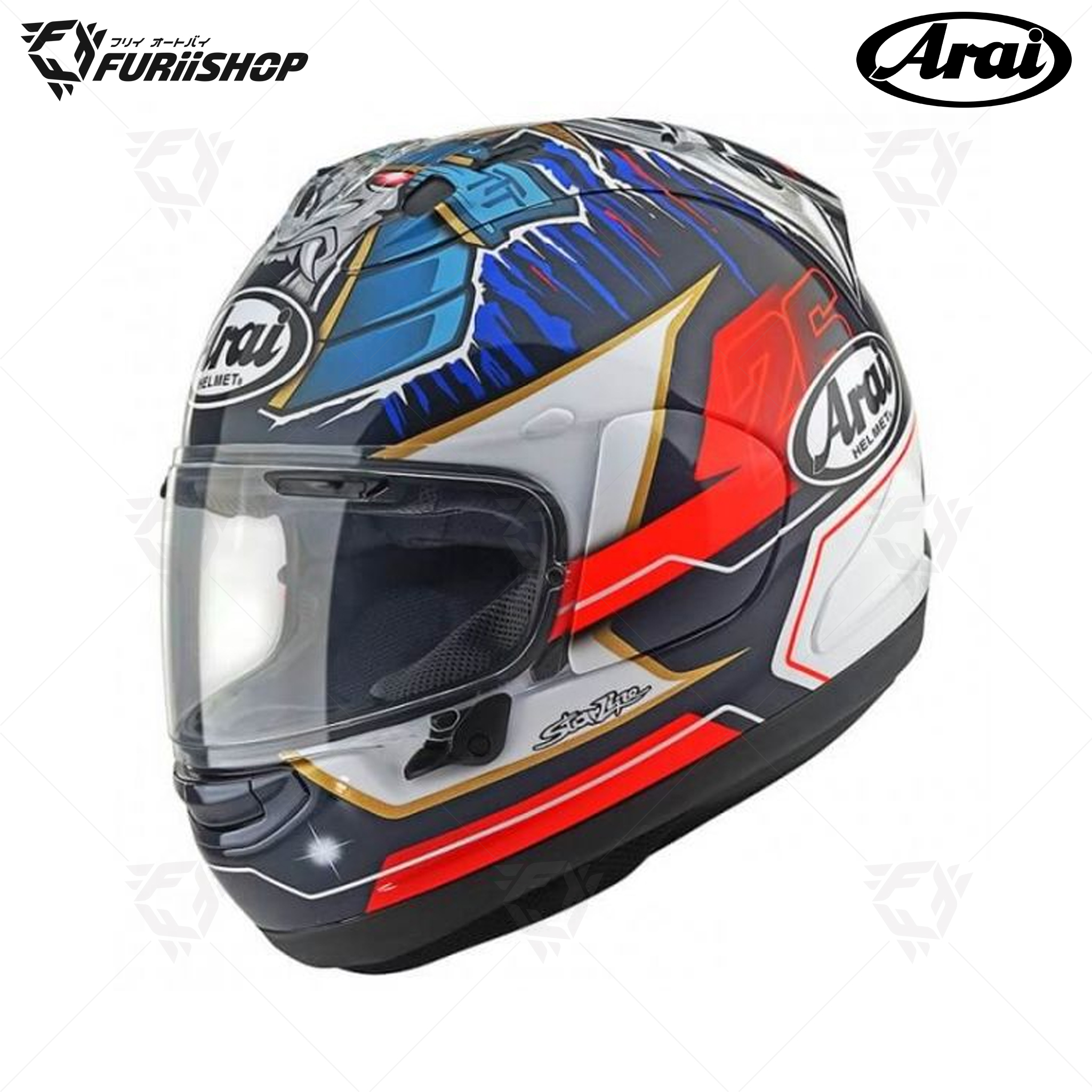 หมวกกันน็อคเต็มใบ Arai :RX-7V EVO Pedrosa Shogun
