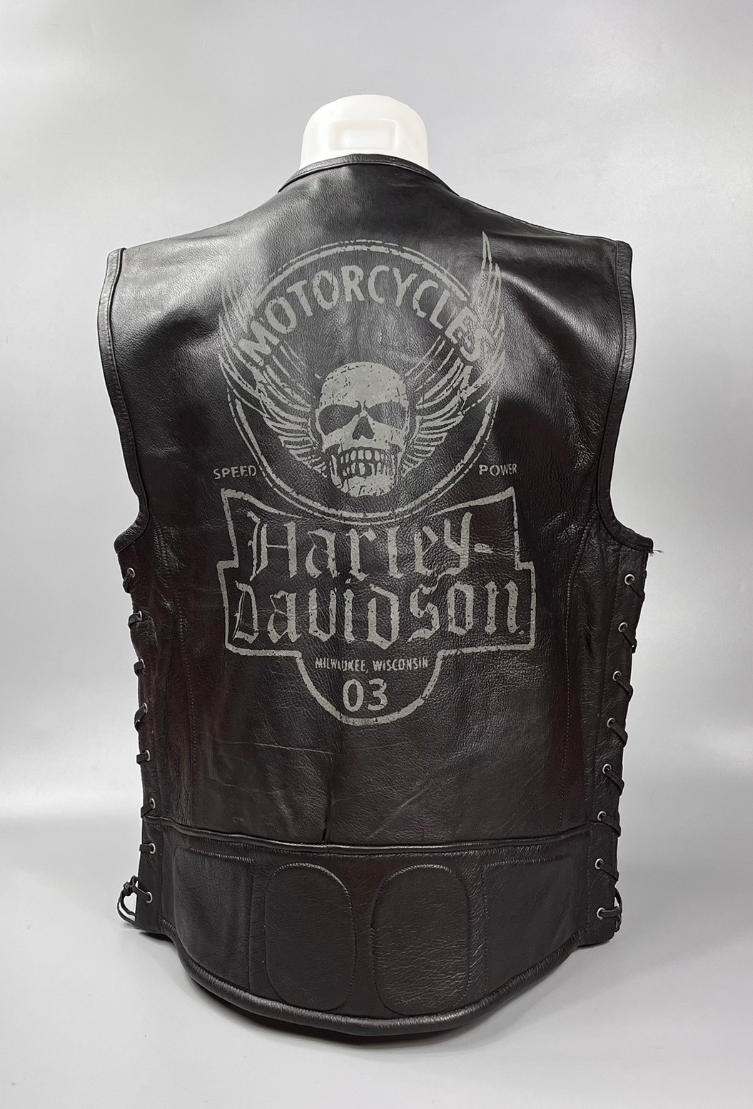 เสื้อกั๊กหนัง Vest leather H-D #97156
