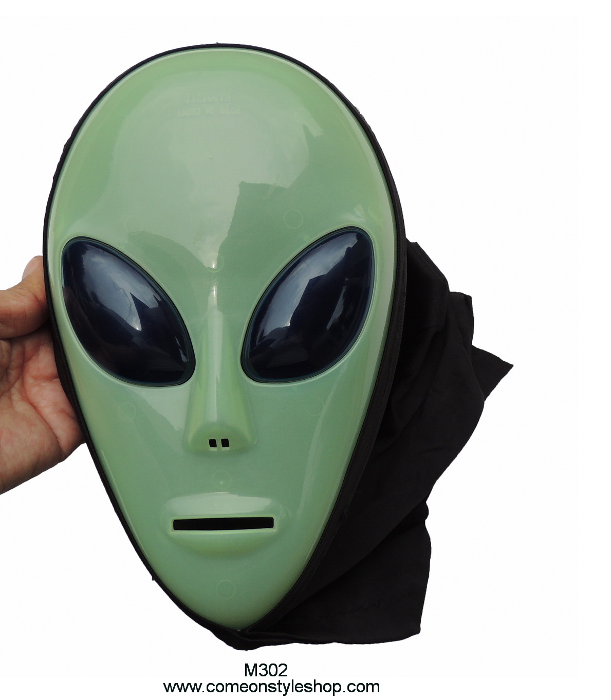 หน้ากากเอเลียน alien ยูเอฟโอ สีเขียวเรือนแสง หน้ากากปาร์ตี้ ออกงาน แฟนซี คอสเพลย์ หน้ากากคุณภาพ Green Alien UFO Space