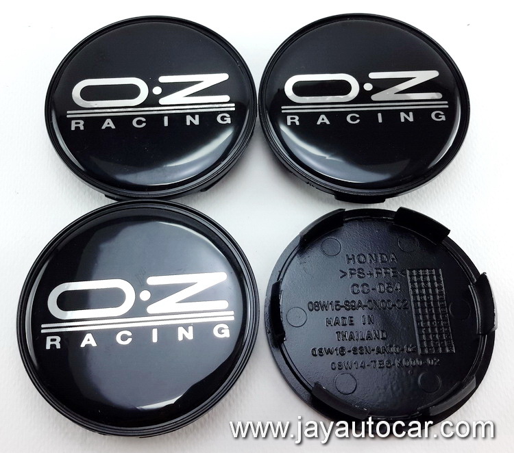 ฝาล้อรถยนต์ OZ RACING สำหรับ ล้อแม็ก สติ๊กเกอร์ OZ RACING สีดำ ขนาด 65 มิล 1ชุด 4ชิ้น 65mm.