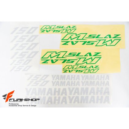 สติ๊กเกอร์ขอบล้อใน สีเขียว ขาว FOR YAMAHA M-SLAZ