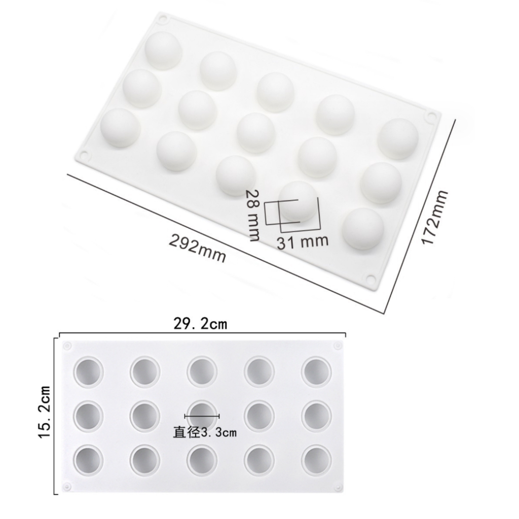 แม่พิมพ์ซิลิโคน ครึ่งวงกลม