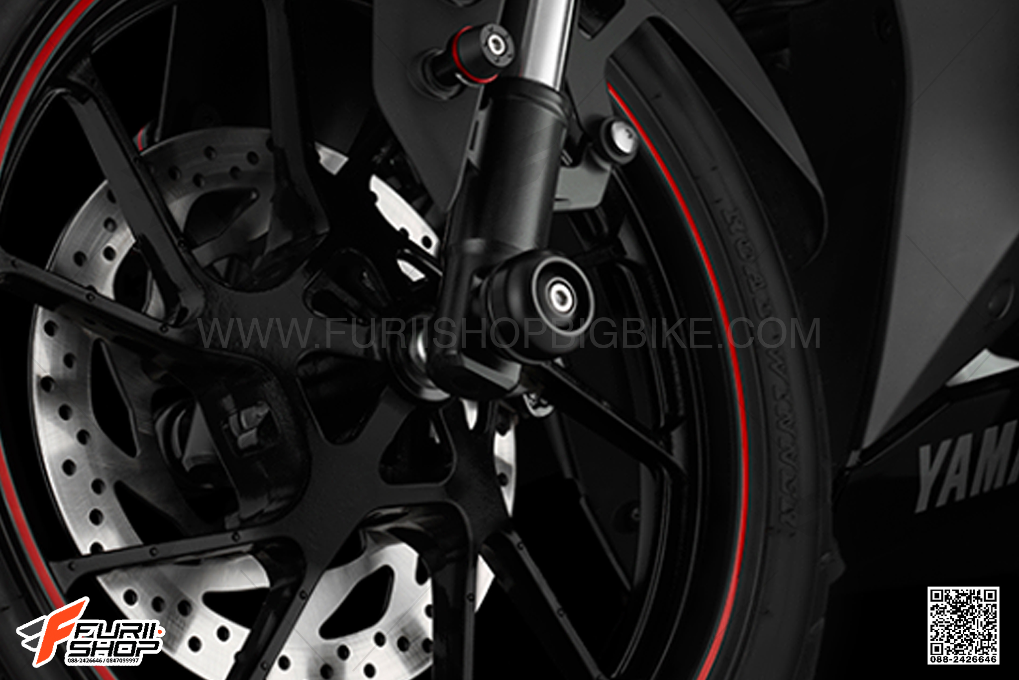 กันล้มล้อหน้า BIKERS FOR YAMAHA R15 2017