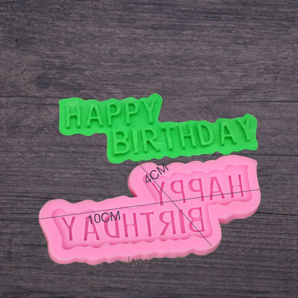 แม่พิมพ์ซิลิโคน Happy birthday เลือกแบบ