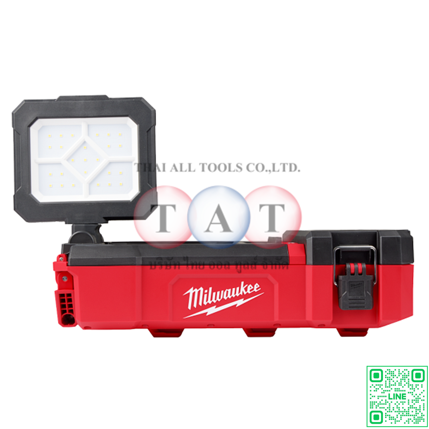 Milwaukee M12 PAL-0 ไฟส่องพื้นที่ LED 1400 ลูเมน พร้อมช่องชาร์จ USB