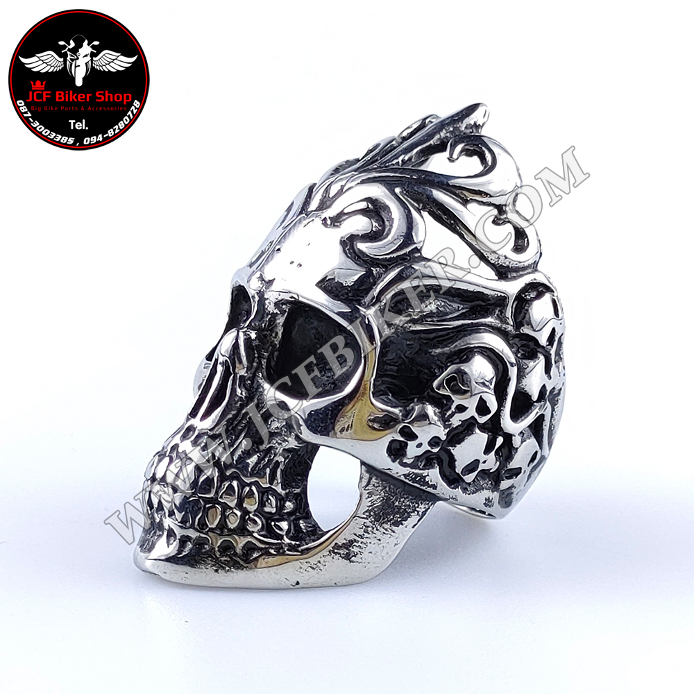 แหวน H-D ลายหัวกะโหลกไฟ