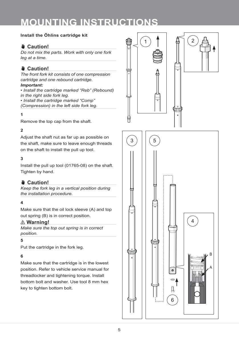 สปริงโช้คหน้า Ohlins FKS219 For Triumph Bonneville Bobber 2017-2020