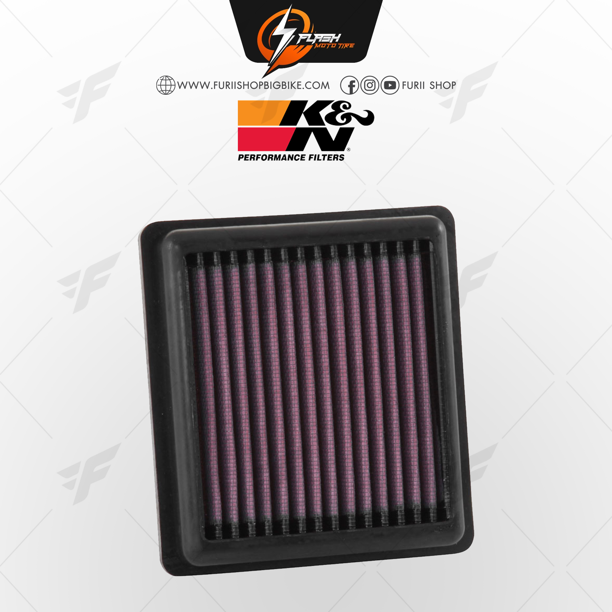 กรองอากาศ K&N สำหรับ YAMAHA