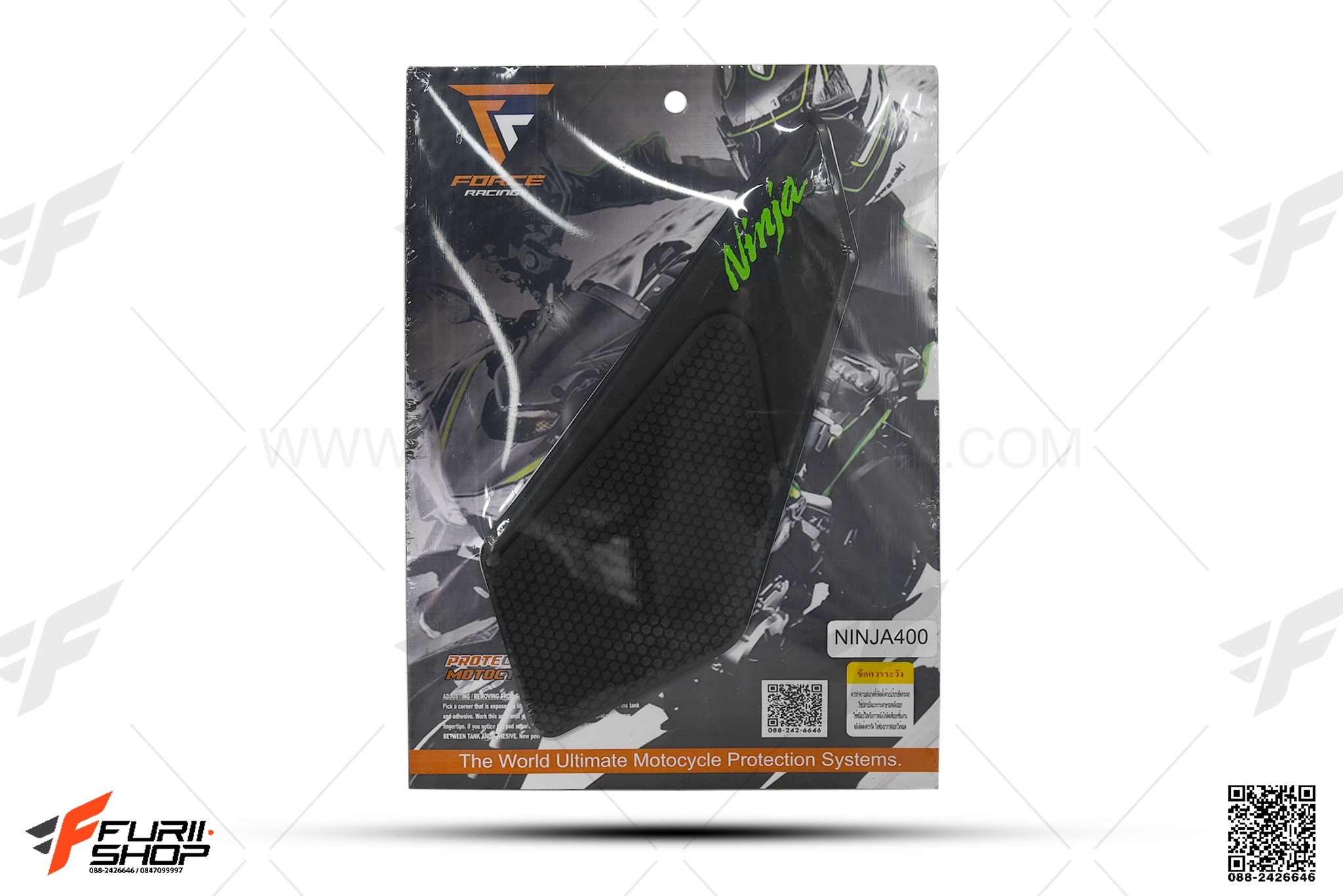 สติ๊กเกอร์กันรอยข้างถัง FORCE RACING FOR KAWASAKI NINJA400