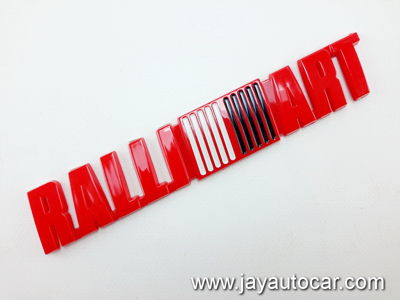 LOGO MITSUBISHI RALLIART RED โลโก้ มิตซูบิชิ แรลลี่อารท์ สีแดง