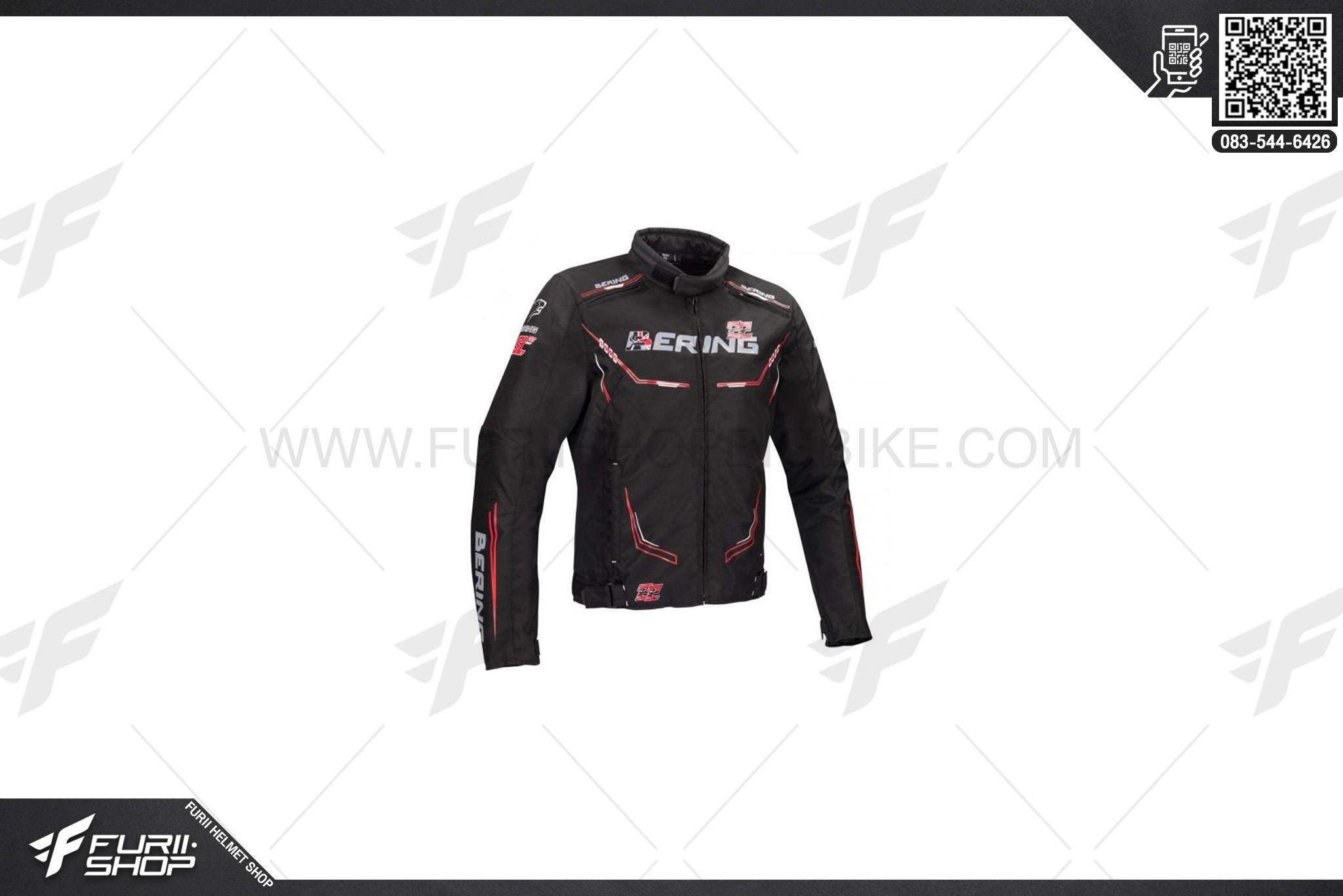 เสื้อแจ็คเก็ต Bering Lowes One Black/Red