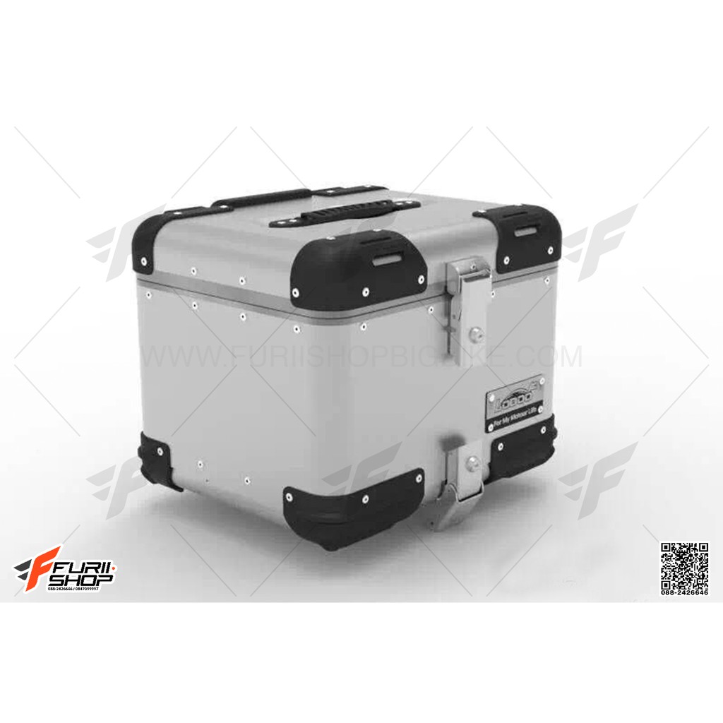 กล่องบน LOBOO TIBET 36L สีเงิน 1ใบ พร้อมชุดยึดบน FOR BENELLI TRK502