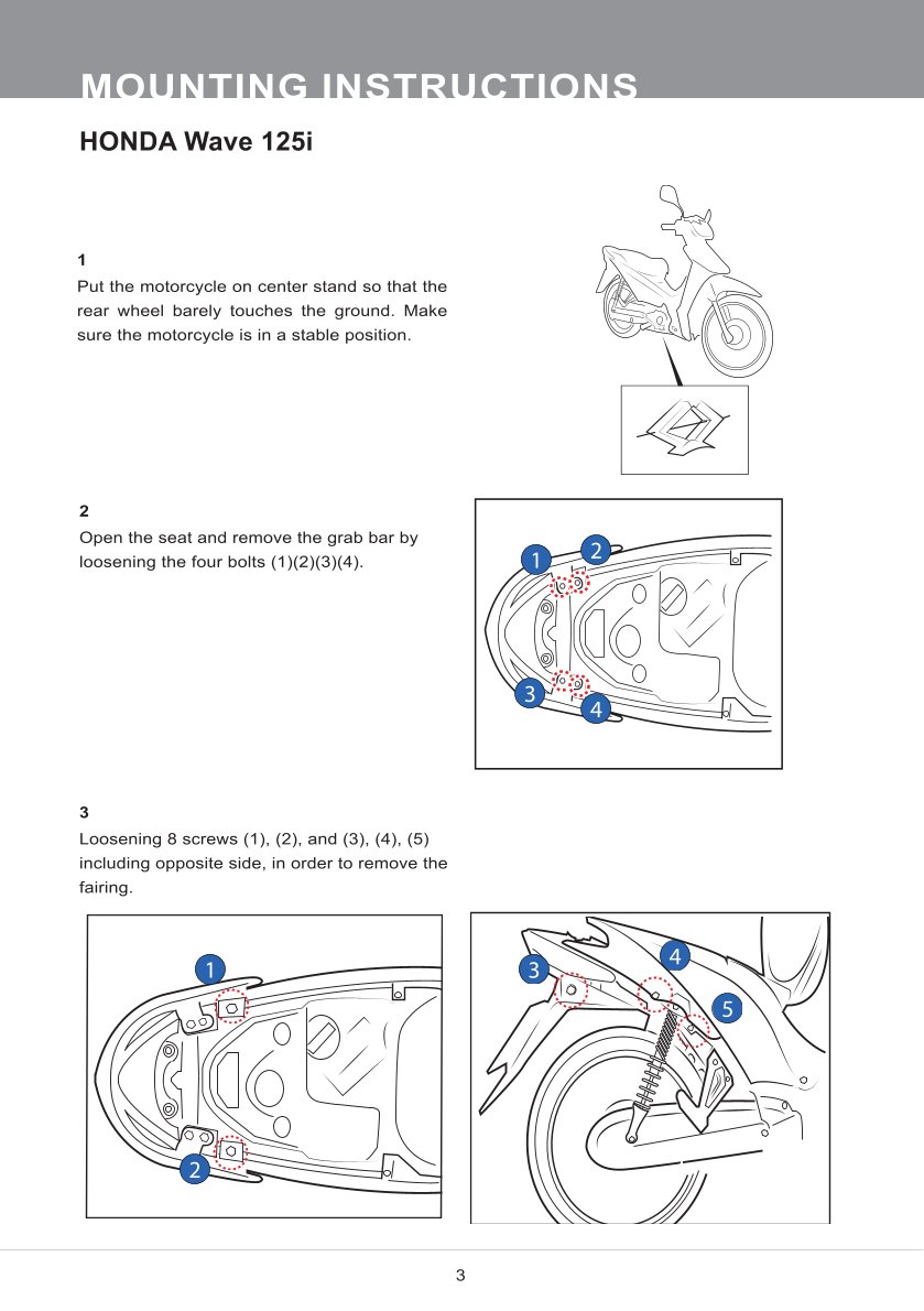 โช๊คหลังแต่ง Ohlins HO343 For Honda Wave 125i ปี 2023