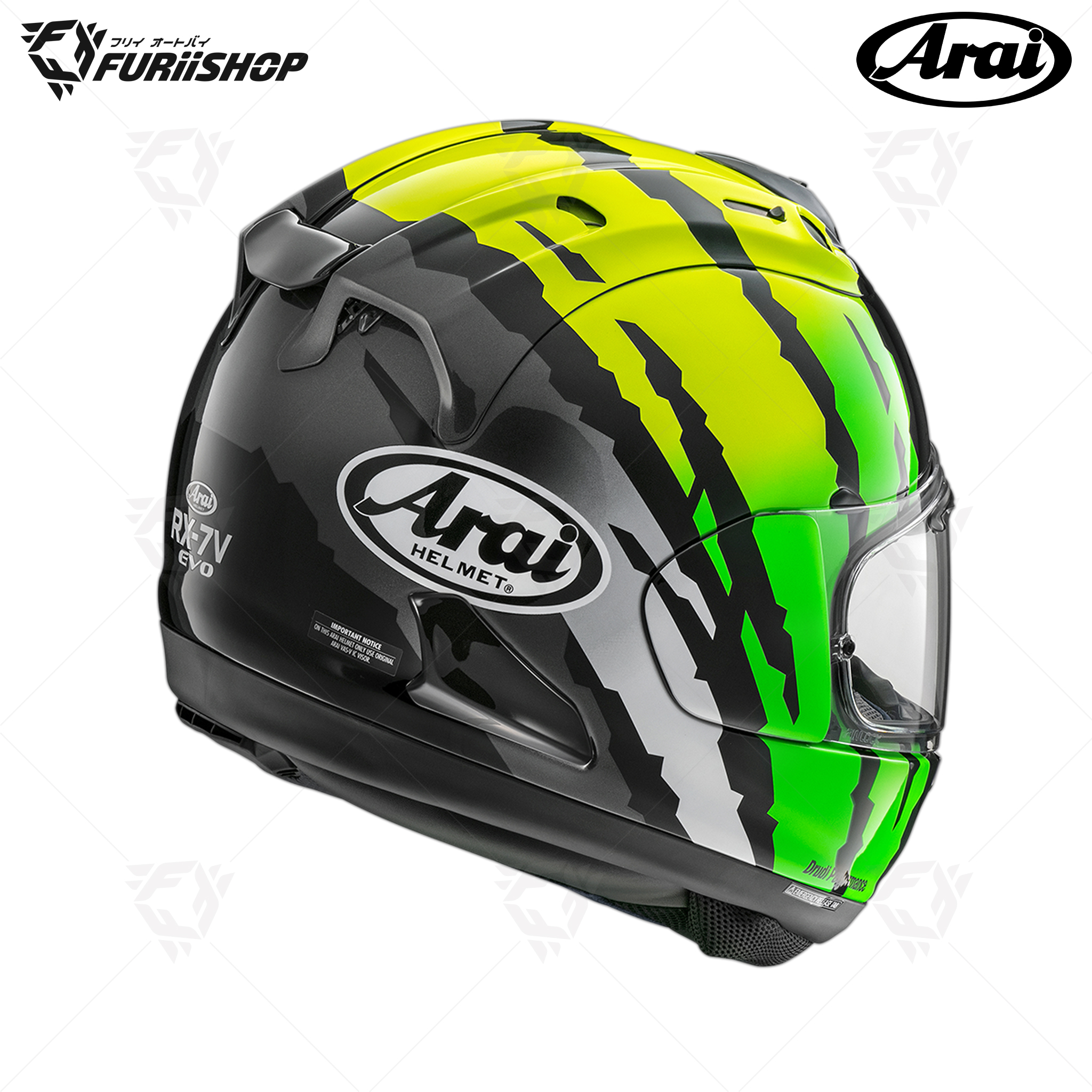 หมวกกันน็อคเต็มใบ Arai :RX-7V EVO Blade Yellow