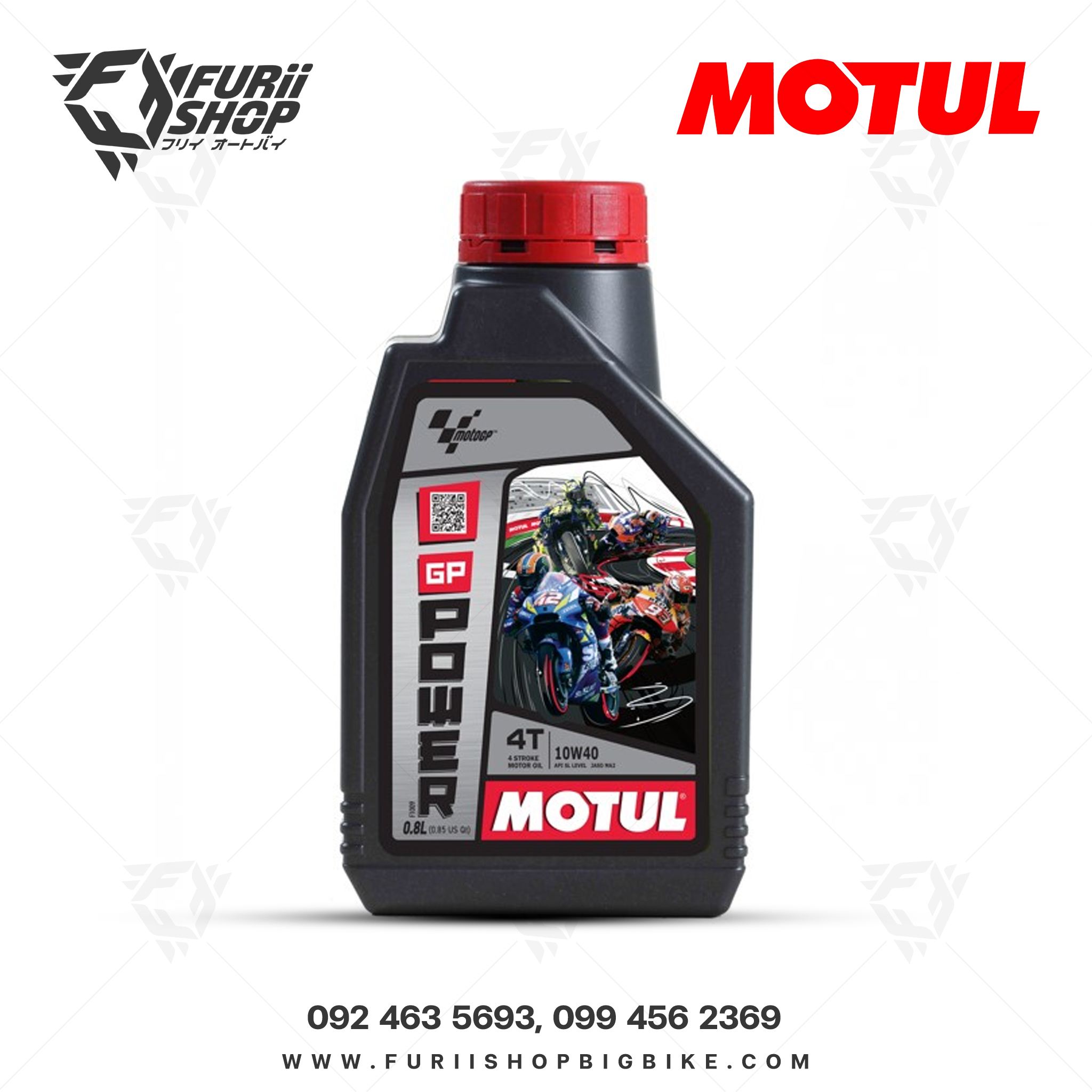 น้ำมันเครื่อง Motul GP Power 4T 10W40 0.8 ลิตร