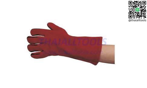 ถุงมือ LINED SPLIT LEATHER GAUNTLETS RED TUFFSAFE