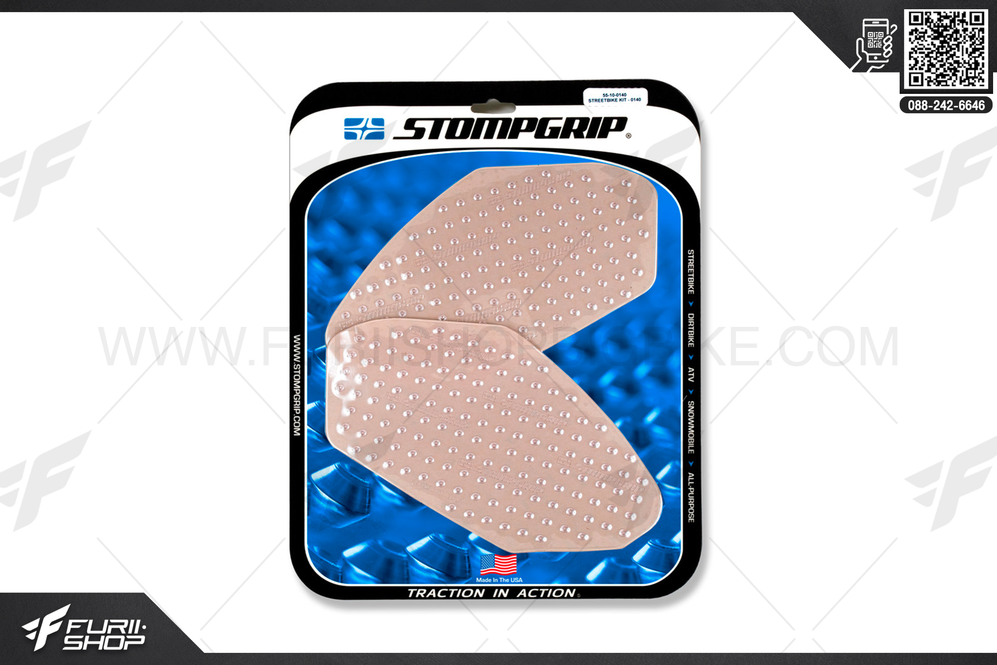 กันรอยข้างถัง STOMPGRIP Kawasaki Ninja650 & Z650 (17) Clear