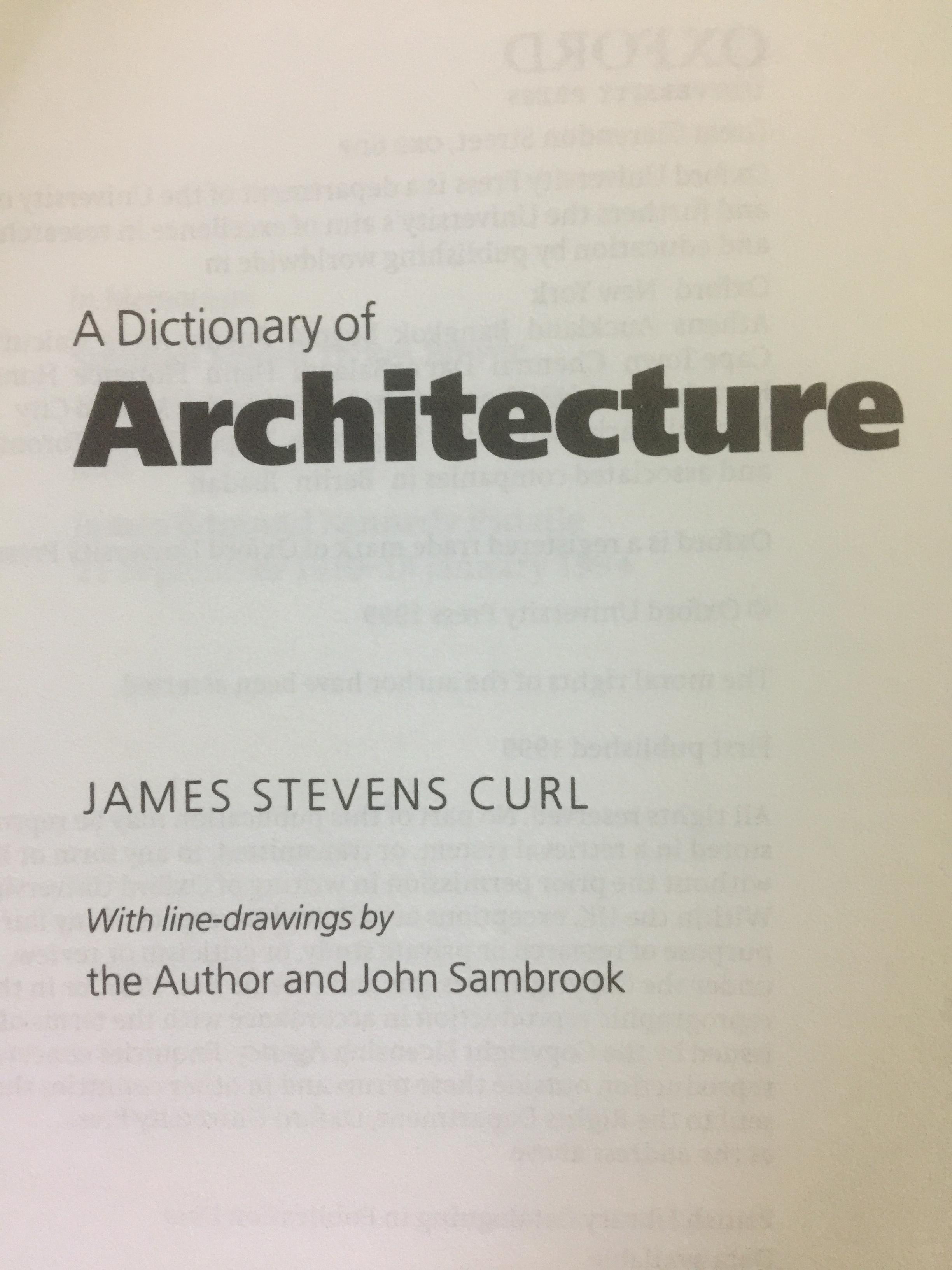 OXFORD DICTIONARY OF ARCHITECTURE 0 กก.