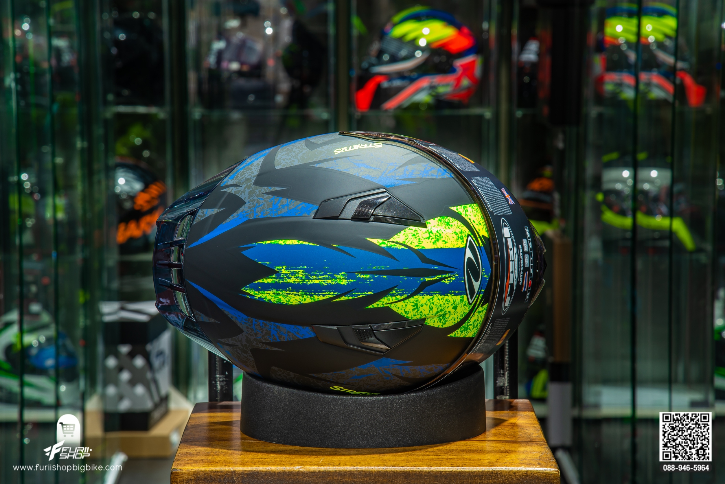 หมวกกันน็อค REAL RAPTOR STRATOS ดำ-เหลือง(ด้าน)