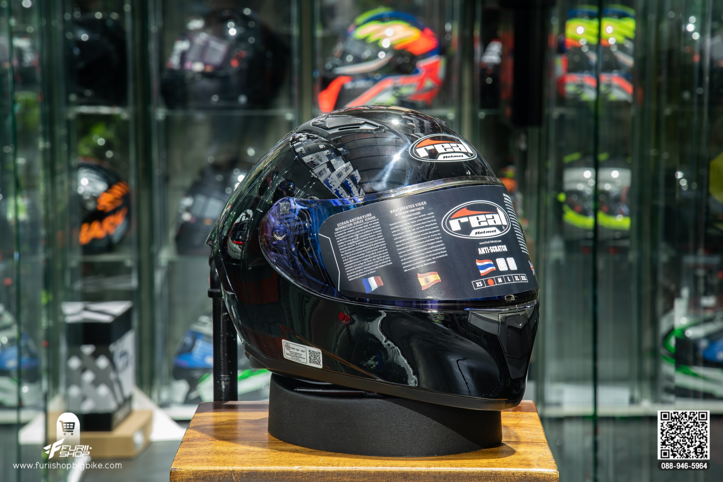 หมวกกันน็อค REAL RAPTOR STRATOS ดำเงา