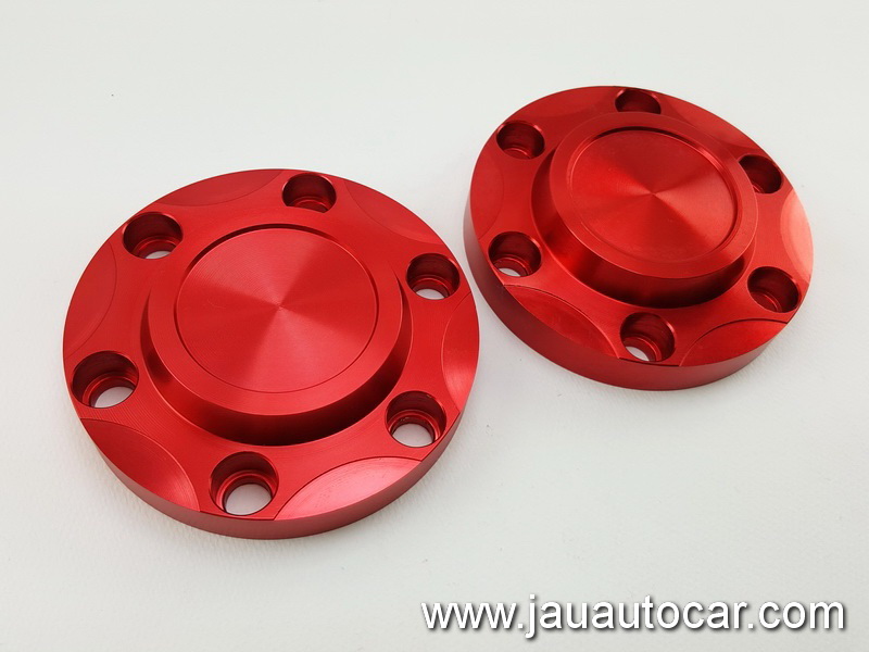 ฝาล้ออลูมิเนียมแต่งซิ่ง คู่หน้า งานกลึงCNC สีแดง สำหรับ ISUZU DMAX , CHEVROLET COLORADO แจ่มมากครับ