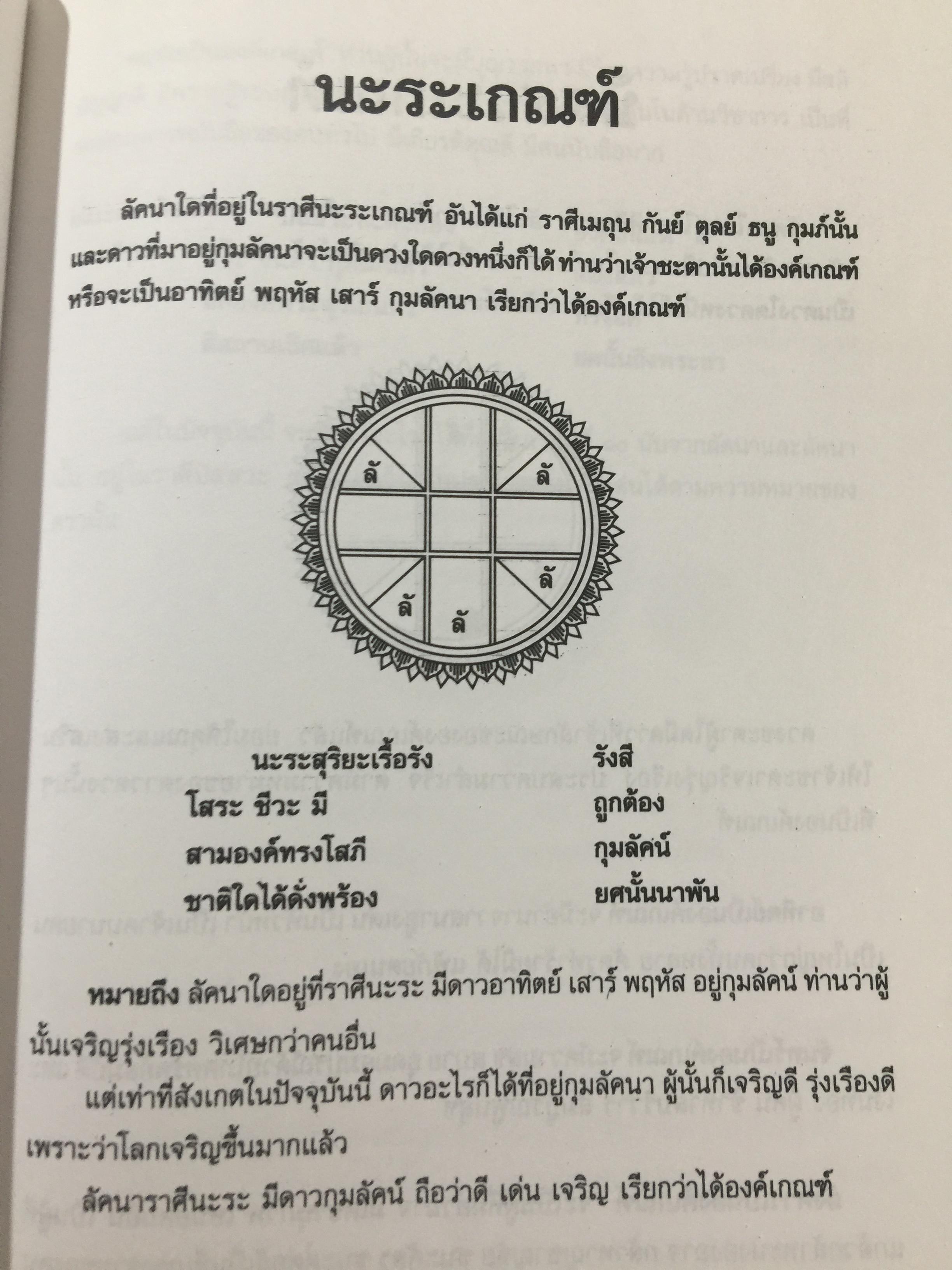 โหราศาสตร์ ไทย. มาตรฐานว่าด้วย เคล็ดลับการพยากรณ์ เรียบเรียงโดย อาจารย์ ส.ไชยนันท์ 3,500 กรัม