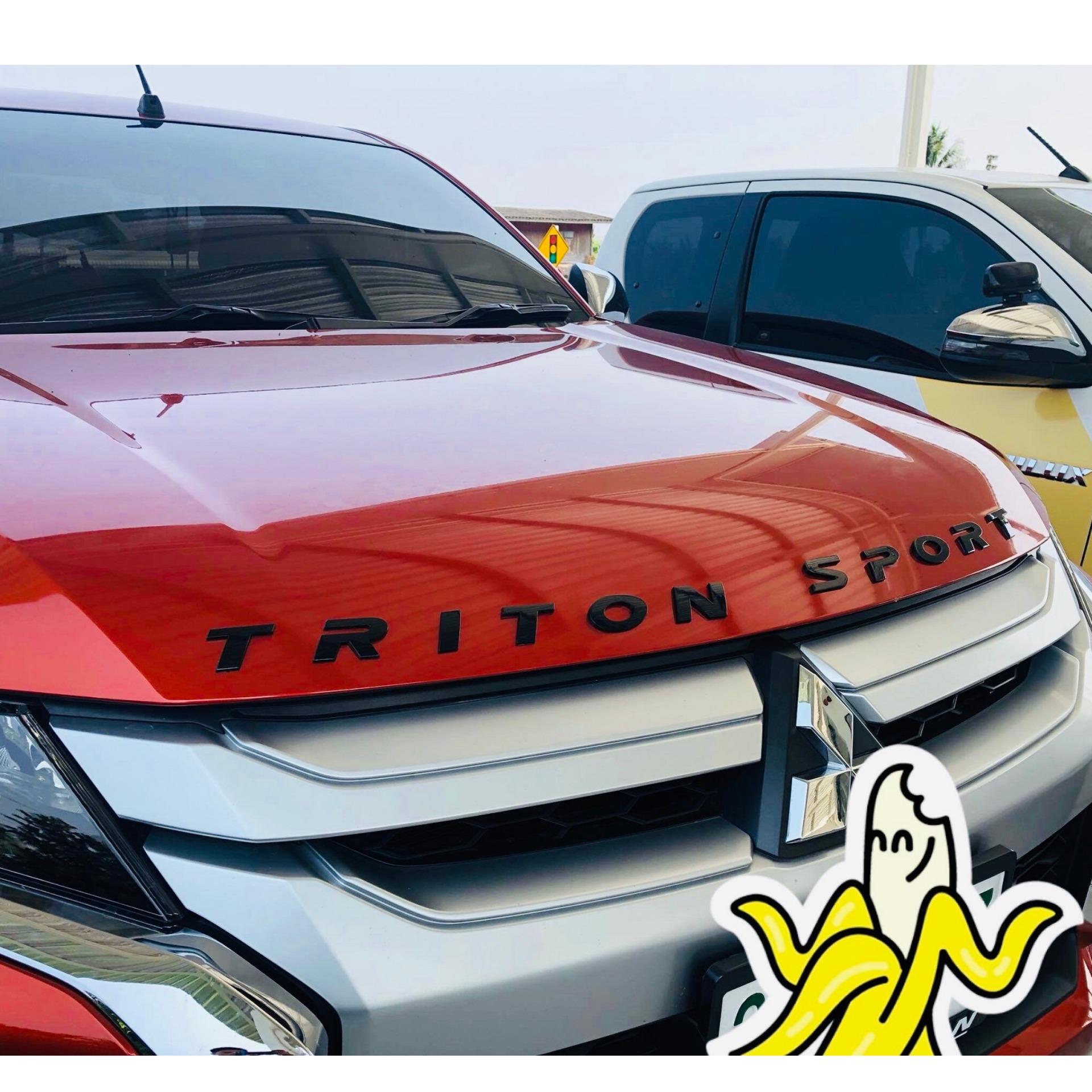 ตัวหนังสือ Triton Sport 3มิติ ตัวนูนฝากระโปรง(สีดำ)