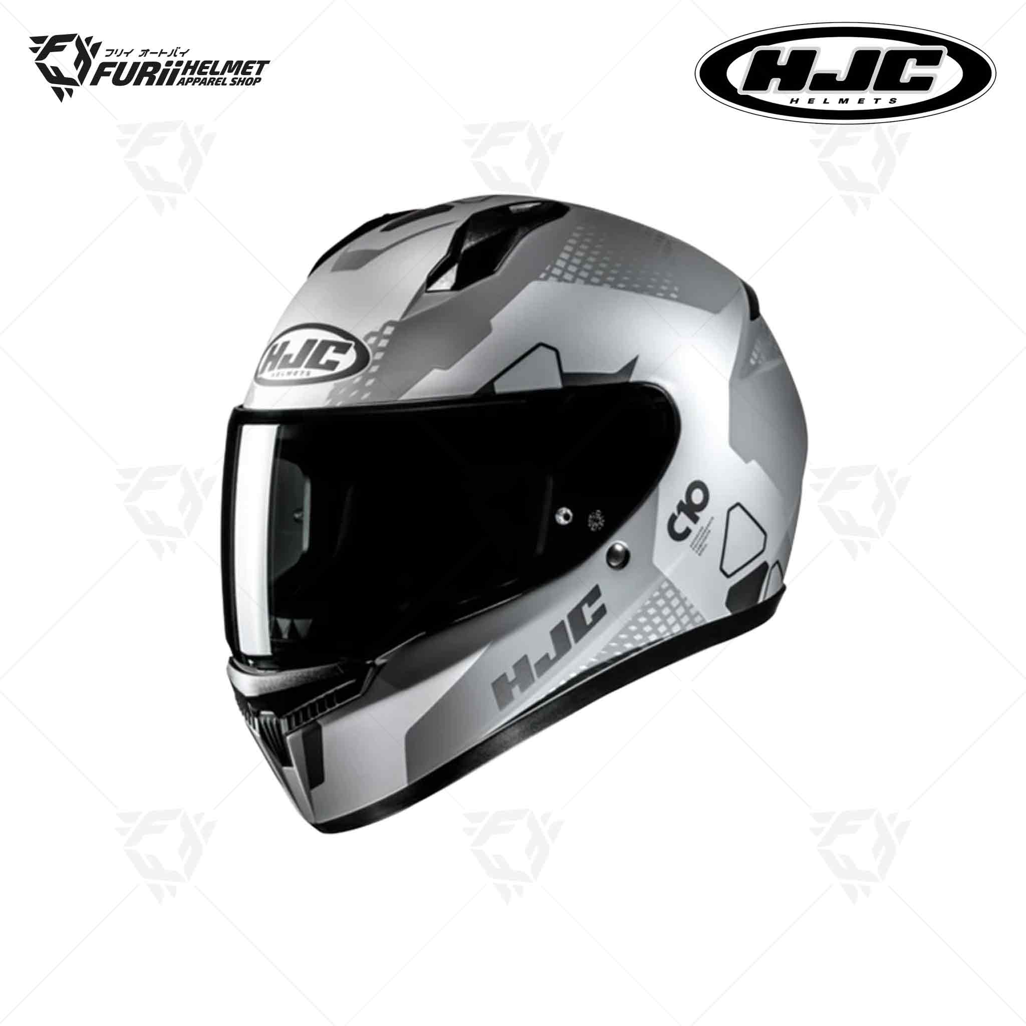 หมวกกันน็อค HJC C10 Full Face ASPA : MC5SF สีเทา/ซิลเวอร์/ดำ ผิวด้าน (มี มอก.)
