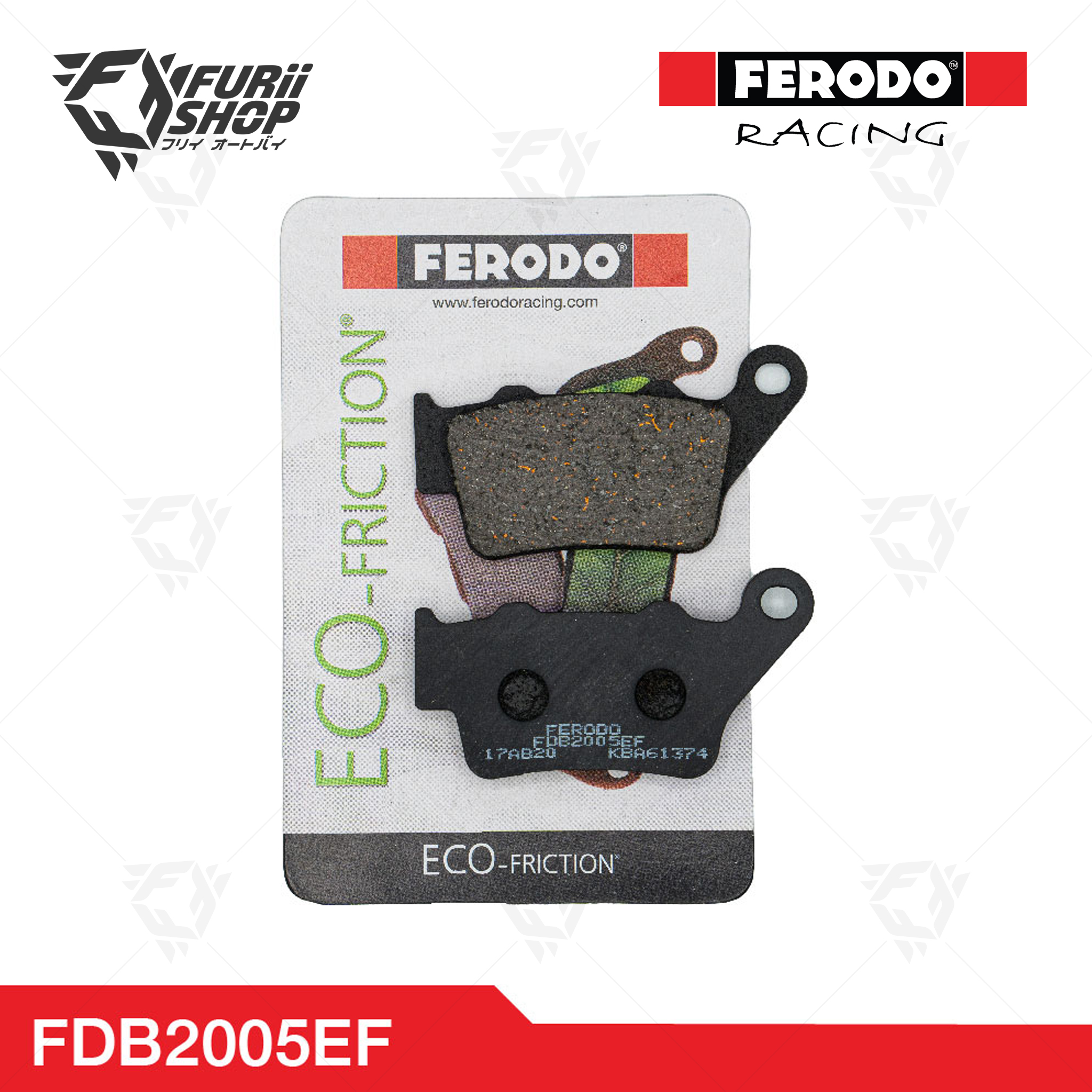 ผ้าเบรกหลัง FERODO RACING : For BMW , YAMAHA , DUCATI , TRIUMPH , KTM , ROYAL ENFIELD (FDB2005EF)